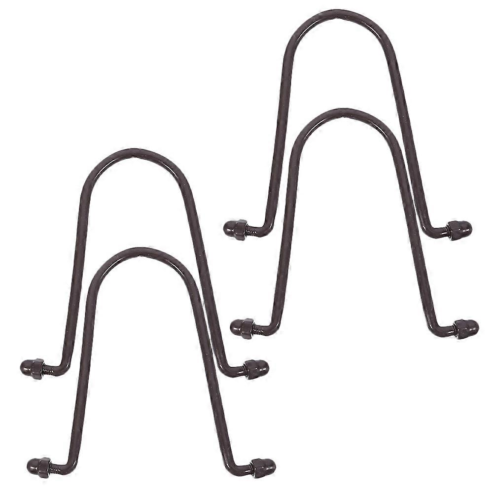 屋外レインチェーンフックメタル縦樋ハンガーシンプル.3X9.5CMアイアン4個