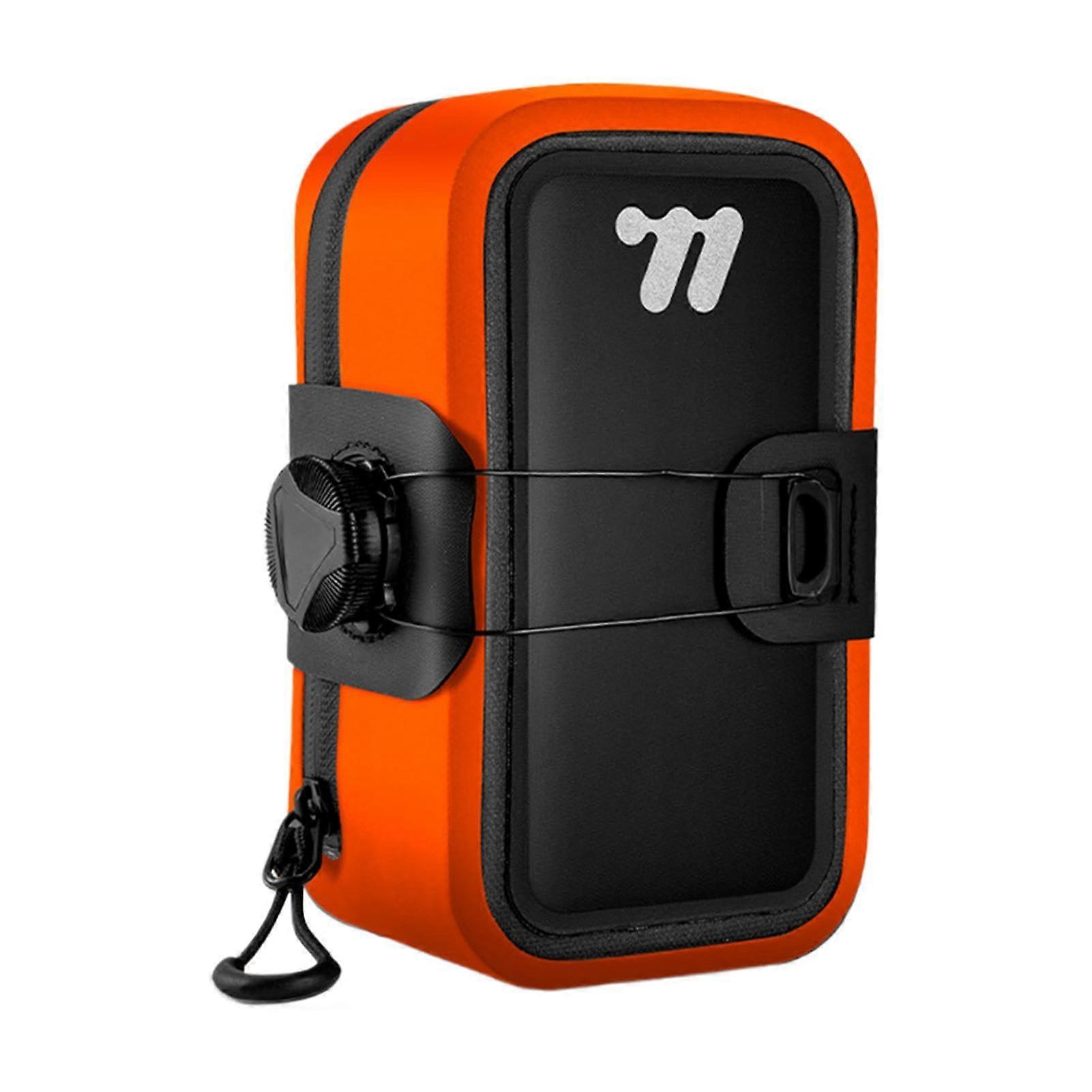 Saddle Tool Bag - Under Seat Organizer for Riding - Lightweight Foldable Orange Companion Storage Accessory