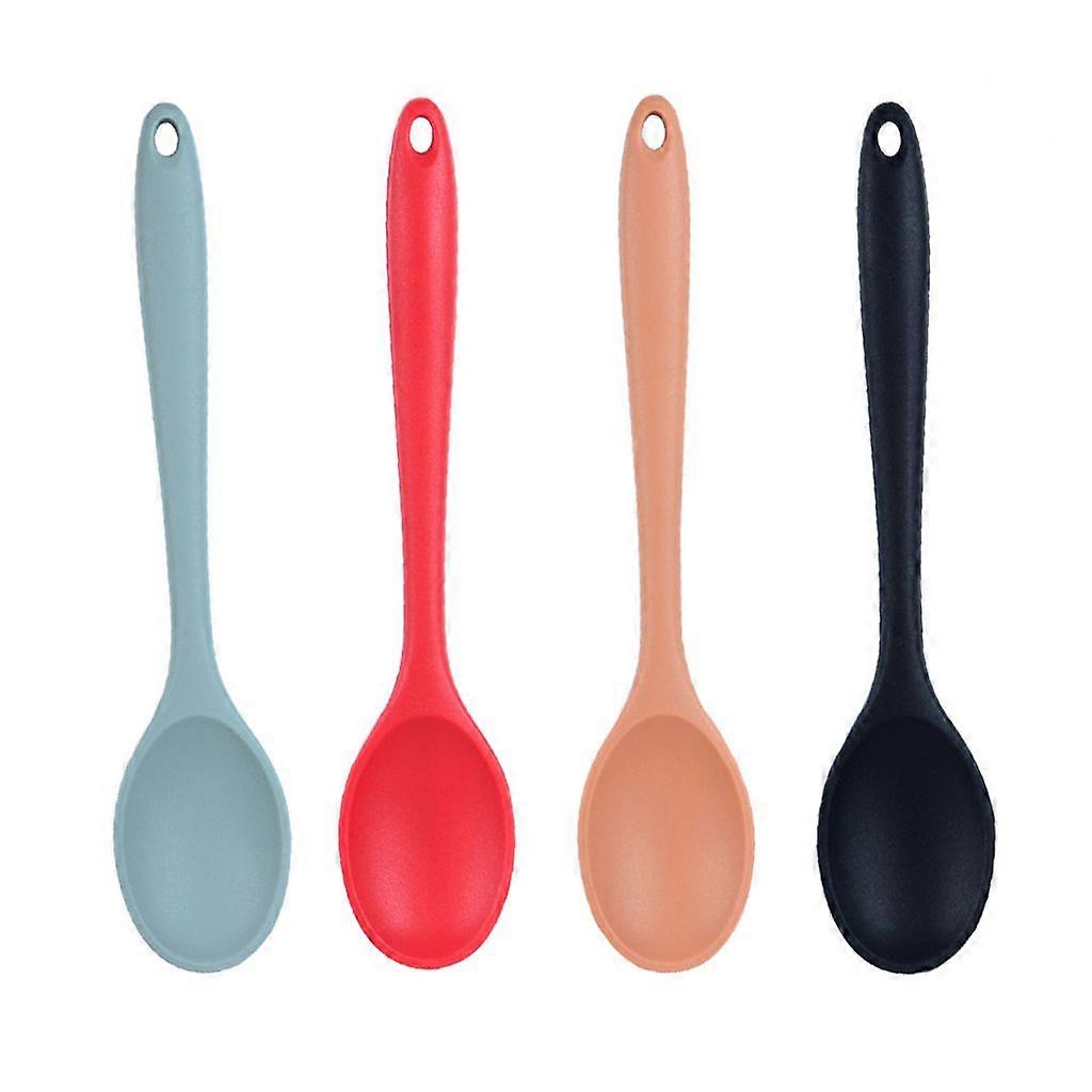4-Piece Heat Resistant Silicone Stirring Spoon Set