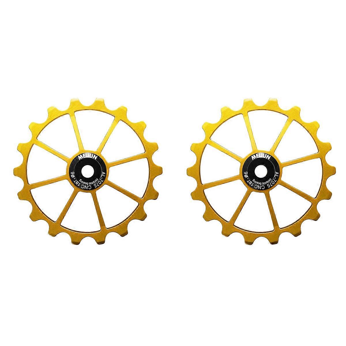 MEIJUN 18T Bicycle Rear Derailleur Wheel Ceramic Bearing Pulley Road Bike Guide Roller Idler 4mm 5mm