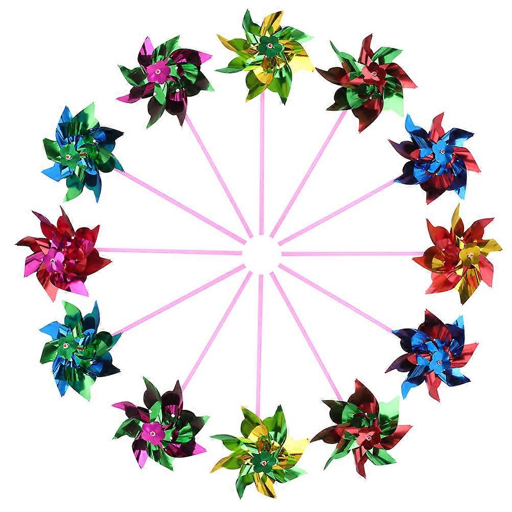 50pcs Colorful Windmills for Outdoor Garden Party Decorations, Lightweight Vibrant Landscape Playthings, Random Color