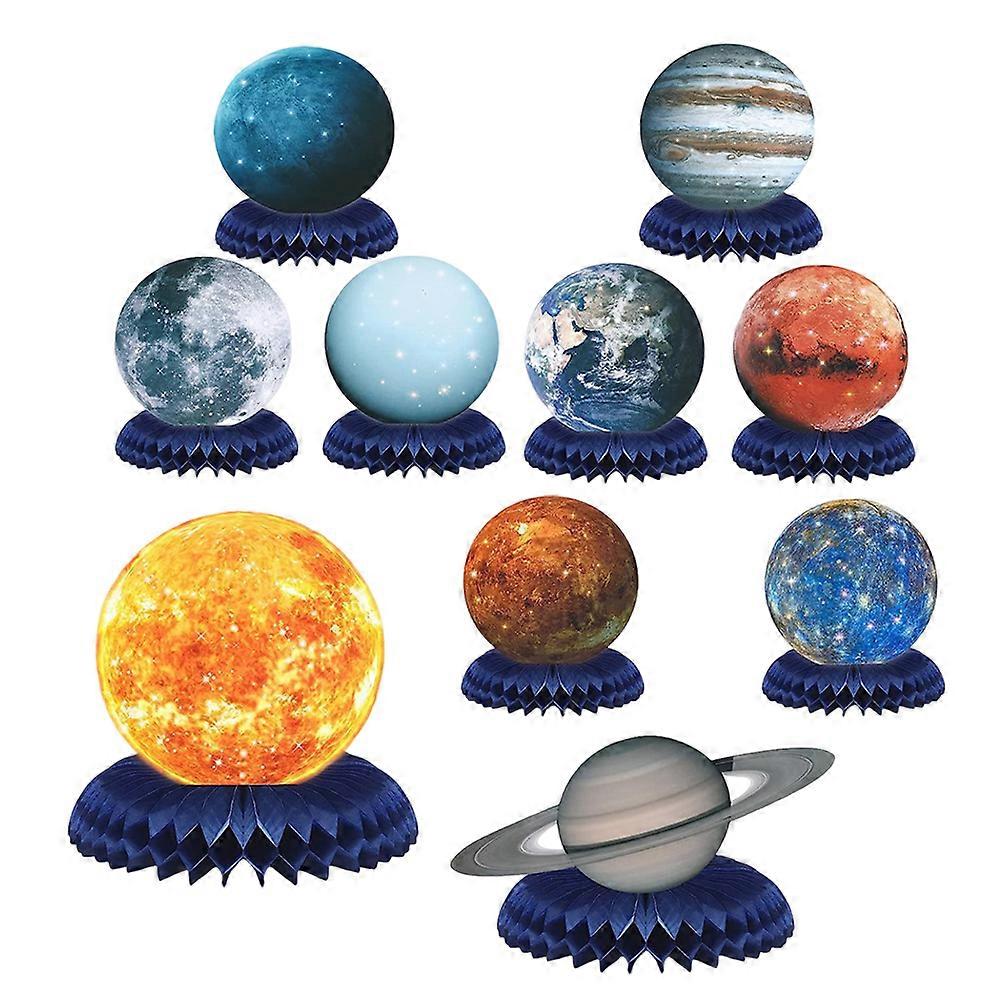 Planet Honeycomb Decorations Honeycomb Centerpieces Assorted Color 23.90X20.90X20.90cm Table Decoration 10Pcs