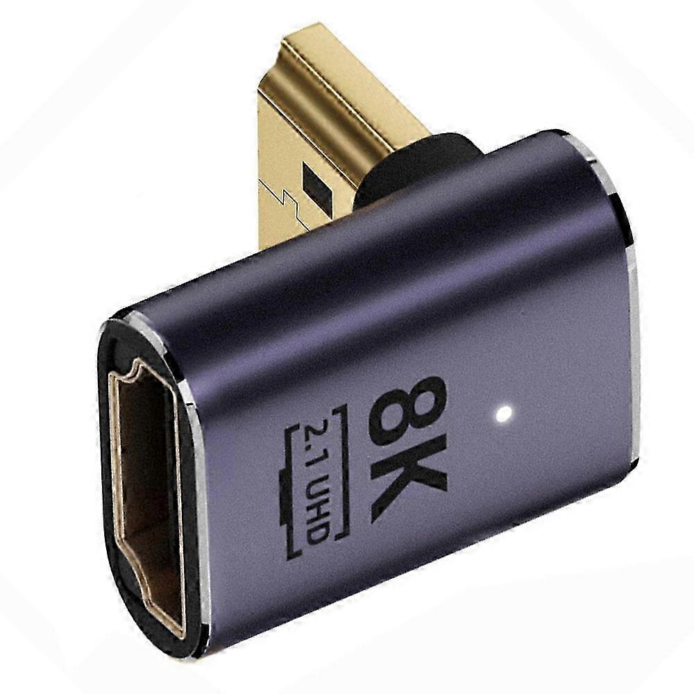 L-Shape Down Angled HDMI Converter 8K 60Hz Video Output HDMI Male to HDMI 2.1