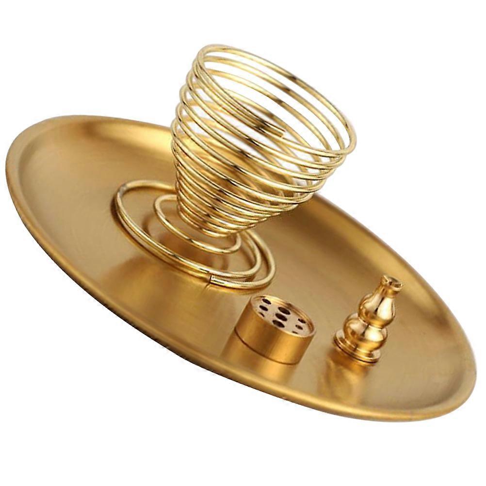 Stress Reduction Tool Round Incense Tray Portable Outdoor Camping 1Set