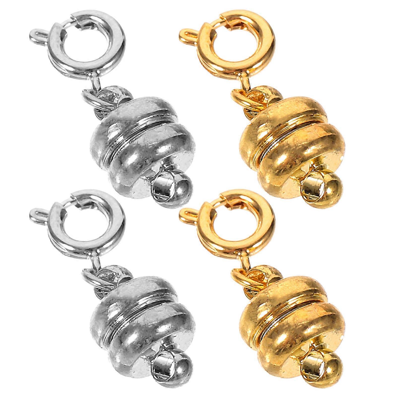 ネックレス用クラスプ磁気クロージャージュエリーコンポーネント2.00X0.80X0.80CM 4個