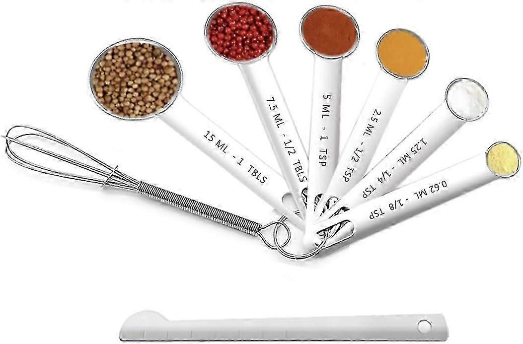 Measuring Spoons Set - Stainless Steel Measurements (8 Pcs)