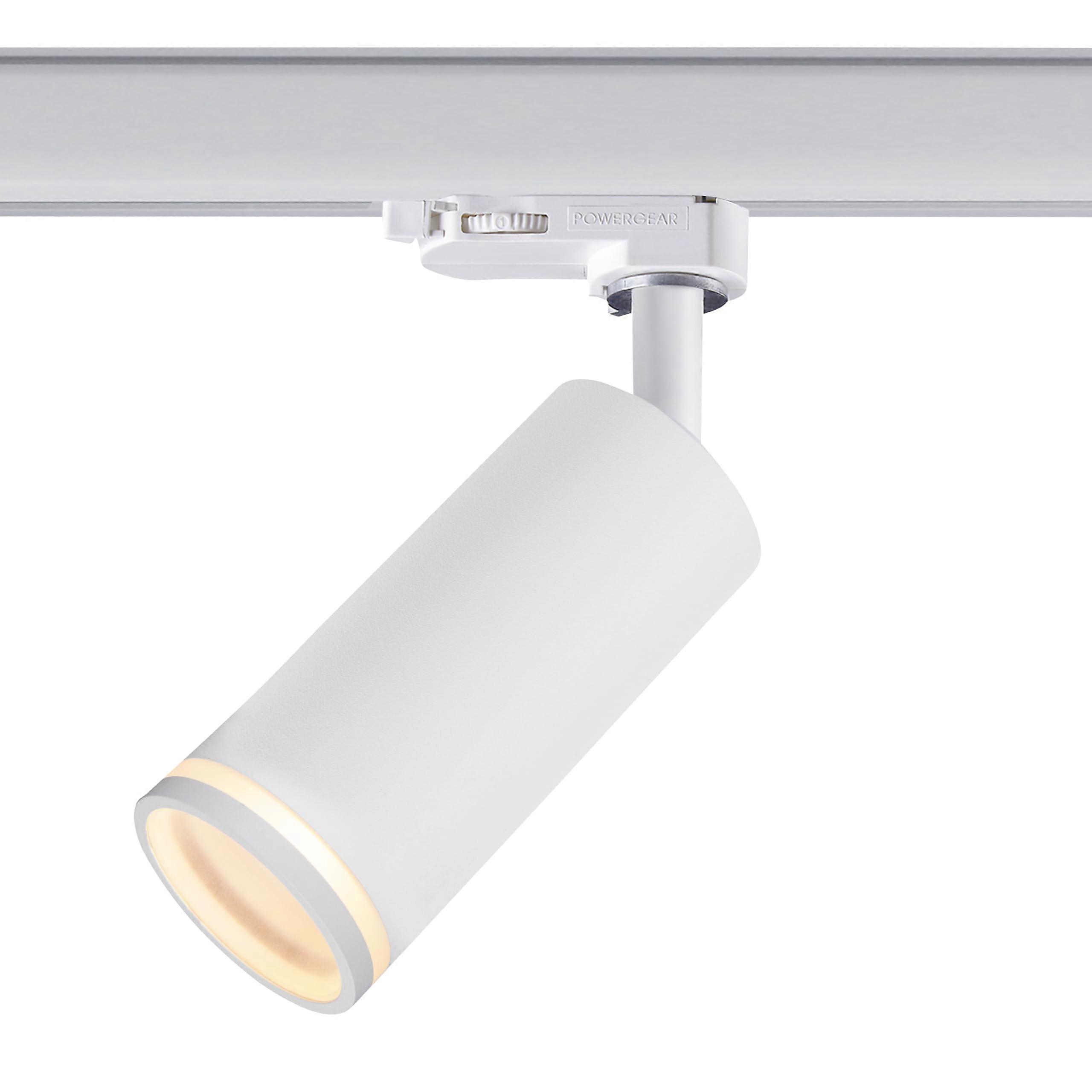 MASTA RING Rail Spotlight GU10 Ceiling Light for 3 Phase Rail System, 60x110mm, White Finish, Adjustable Directional Lighting
