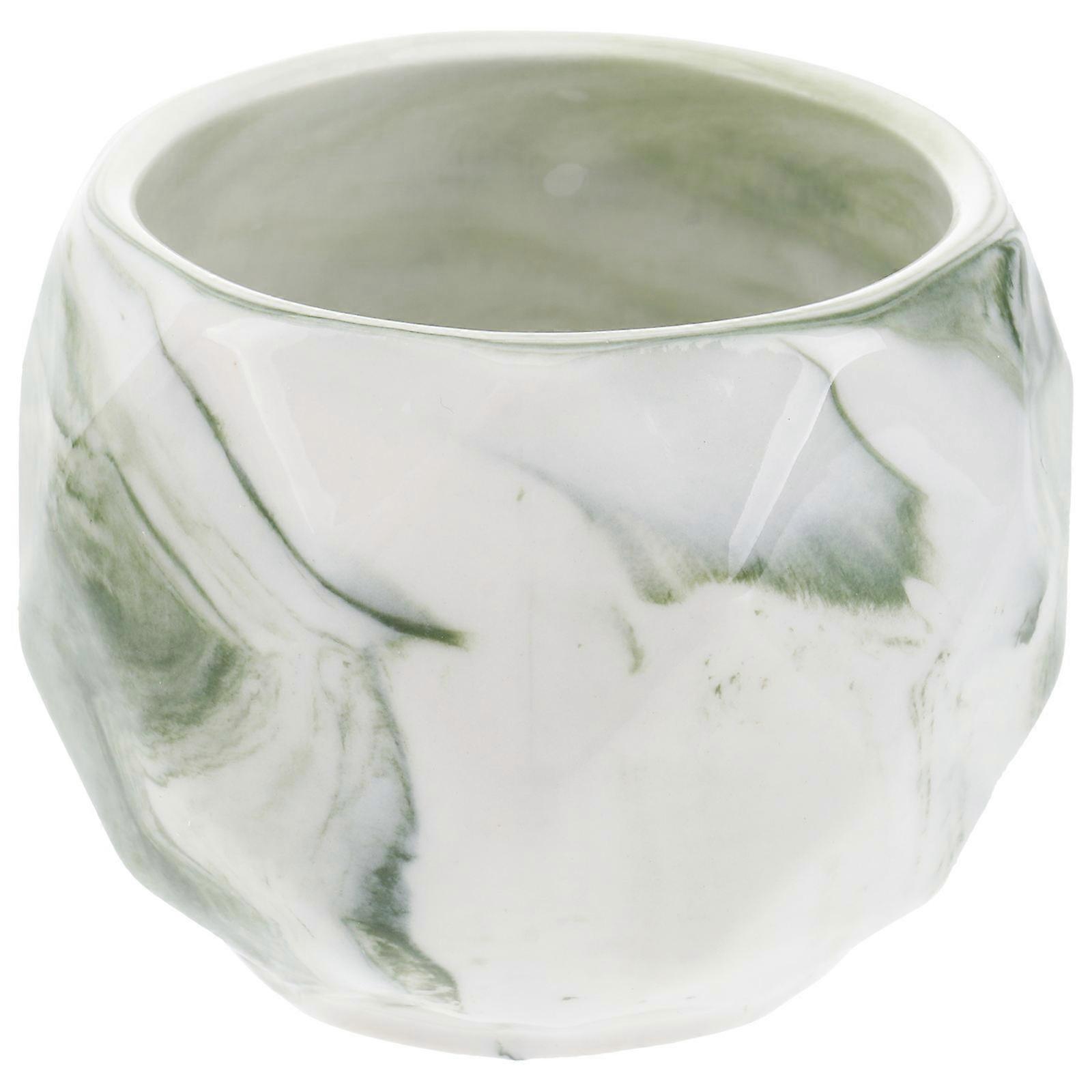 Ceramic Succulent Pot, Marble Texture Adds Sophistication to Any Space