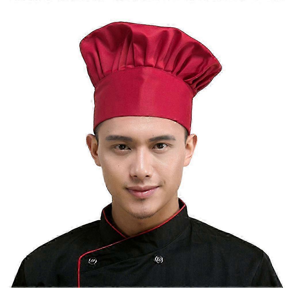Adjustable Stretchy Chef Hat for Men - Suitable for Cooking, Baking, Catering