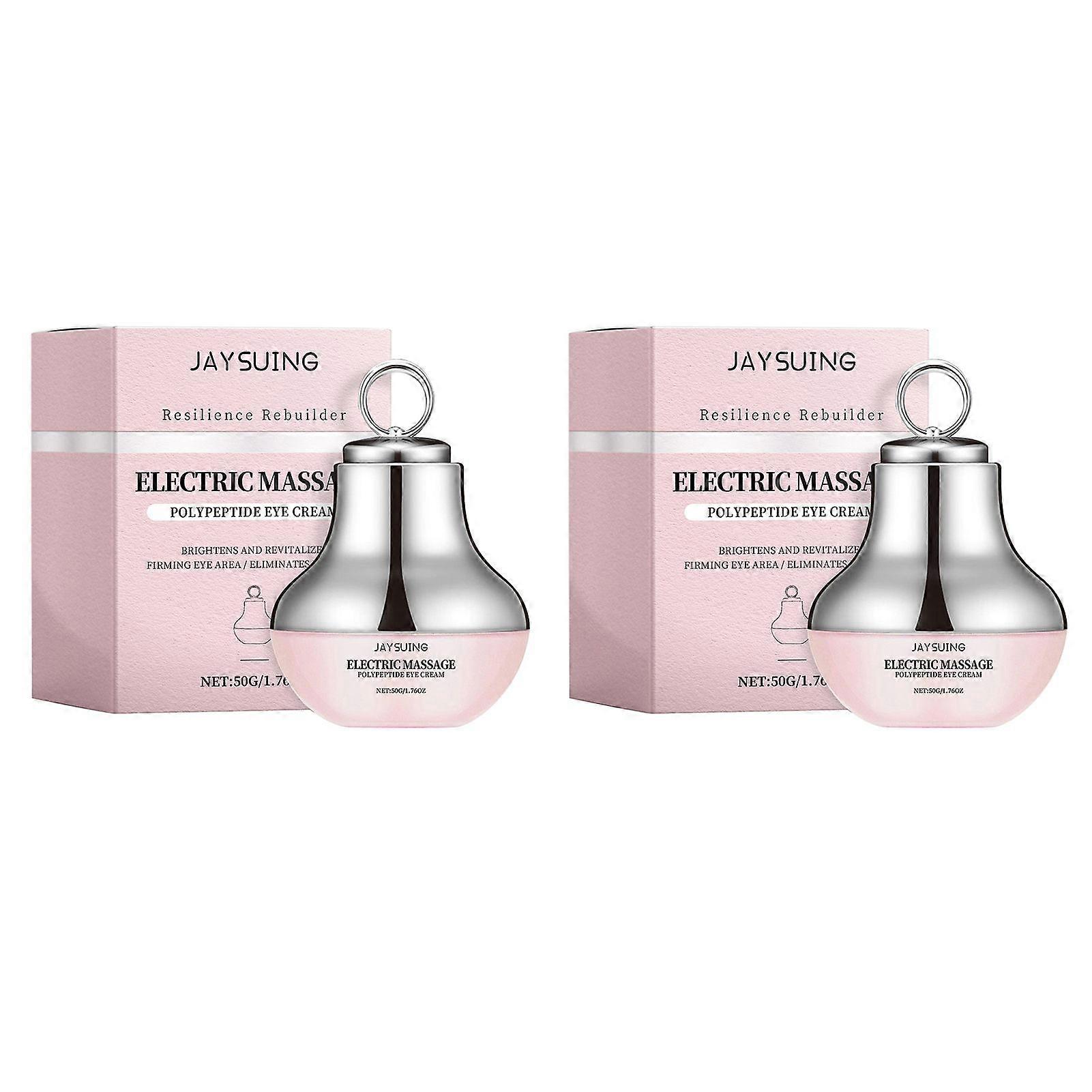 Electric Massage Eye Cream for Dark Circles Puffiness Anti-Aging Firming Polypeptide Eye Cream for Men Women