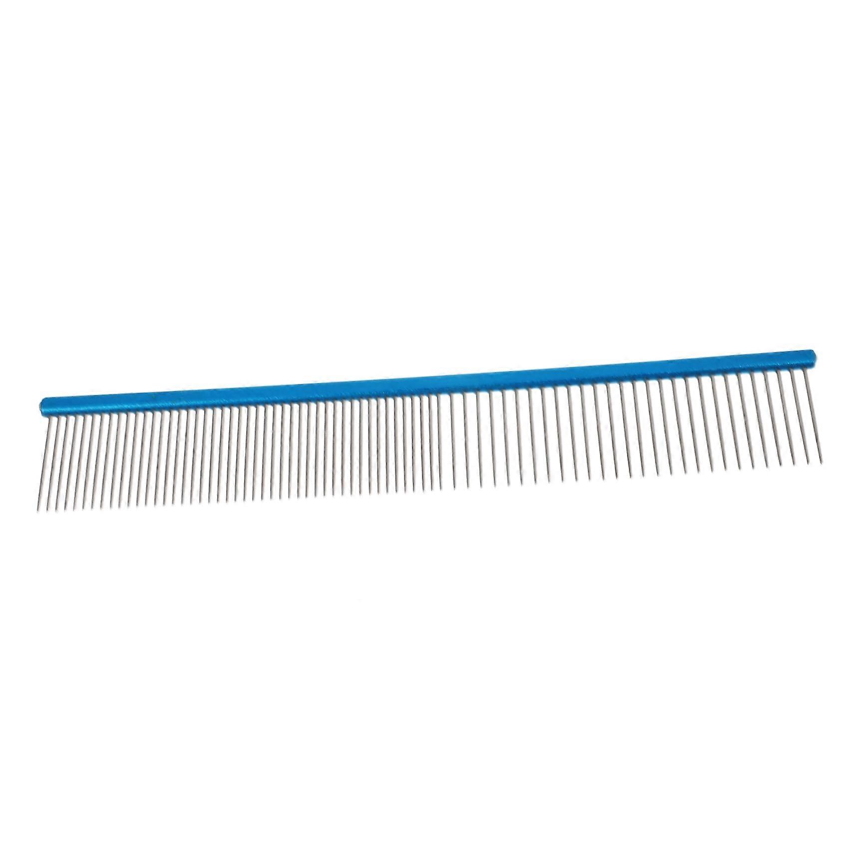 Pet Comb Reusable Kitten Comb Small Grooming Comb Dog Accessory Dog Grooming Comb Pet Hair Brush Stainless Steel Blue