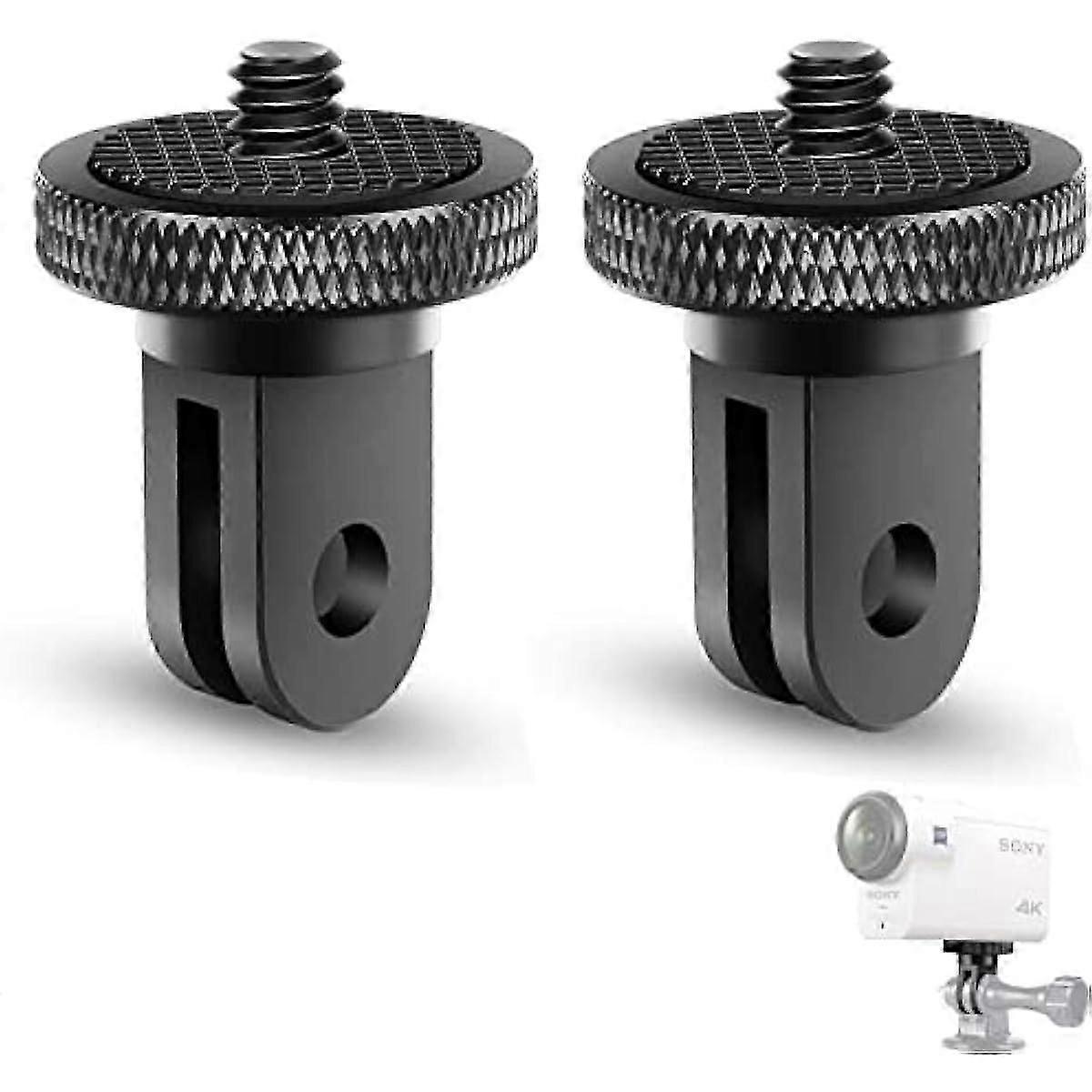 Pack of 2 Aluminium 14 Inch Adapter Non-Slip Serrated Metal Mount Adapter Standard Tripod Adapter for Camera Mount Conversion Tripod Adapter Univ