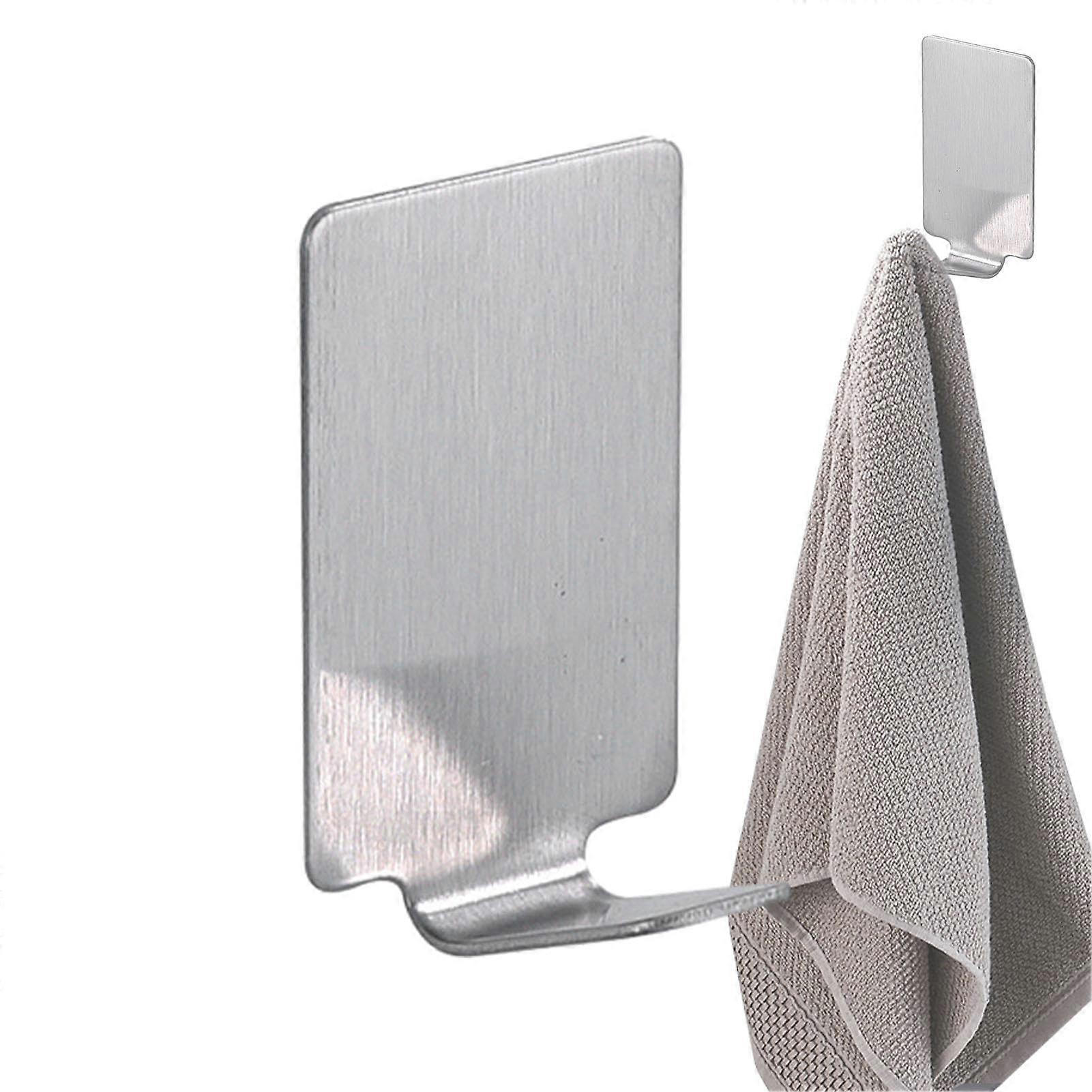 Towel Hooks for Wall, Self-Adhesive Metal Bath Towel Hooks, Rustproof Coat Hooks, Wardrobe Storage Organizer