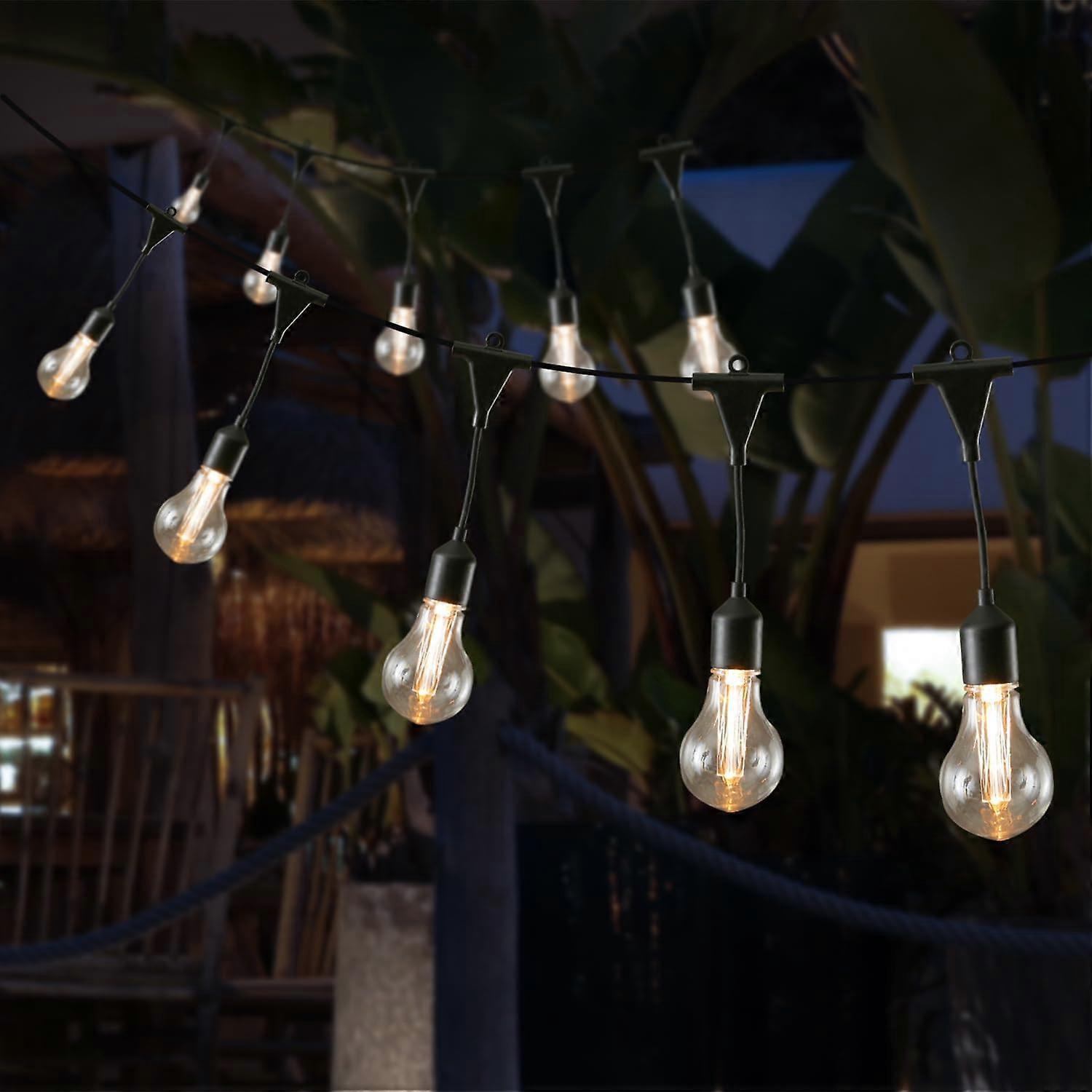 LED Fairy Lights Light Bulb - 20 Filament LED String Lights, 9.5m Length, Connectable Up to 100 LEDs, Outdoor Transformer Included