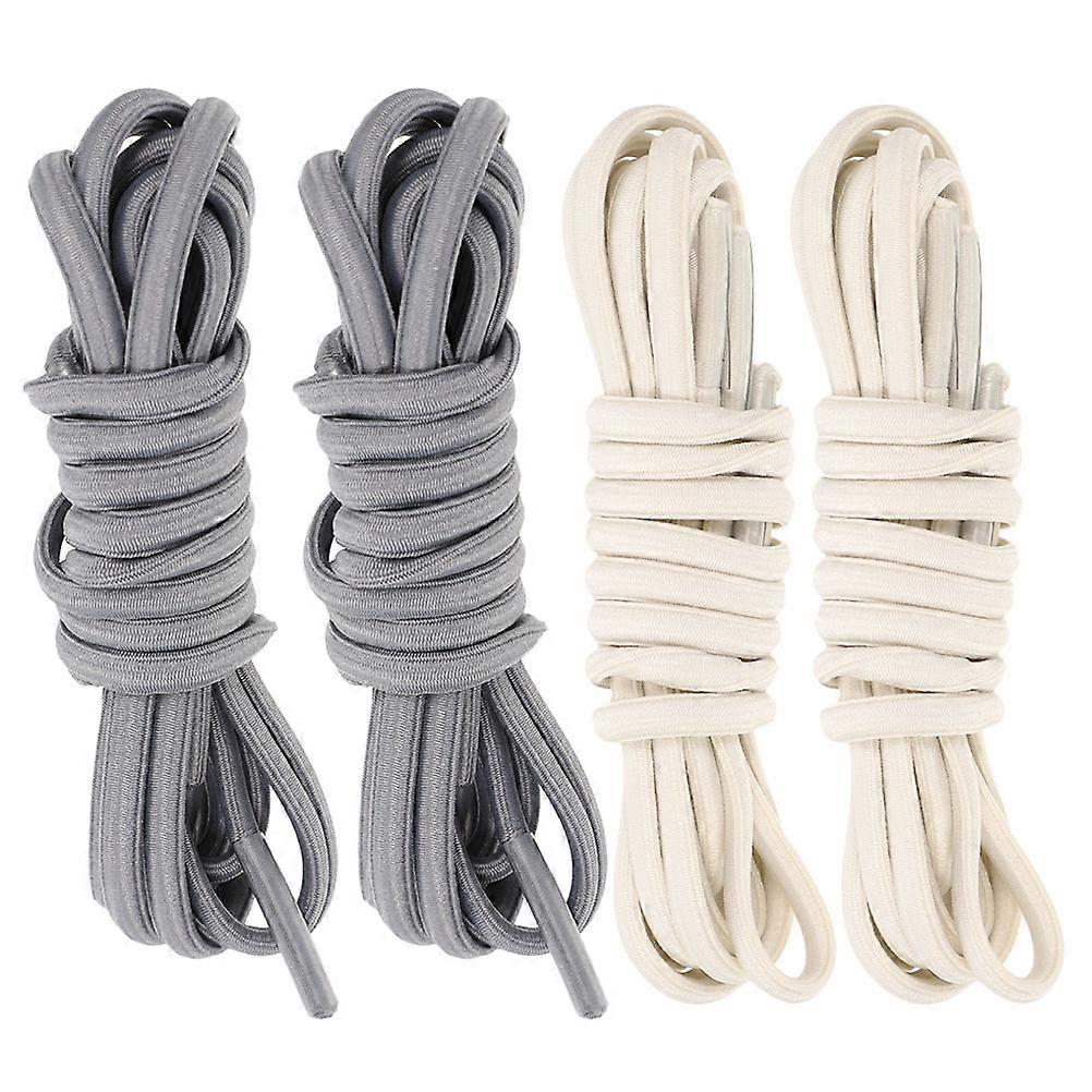 Shoelaces Accessories Flat Shoes Elastic Shoe Straps Gray 2Pairs