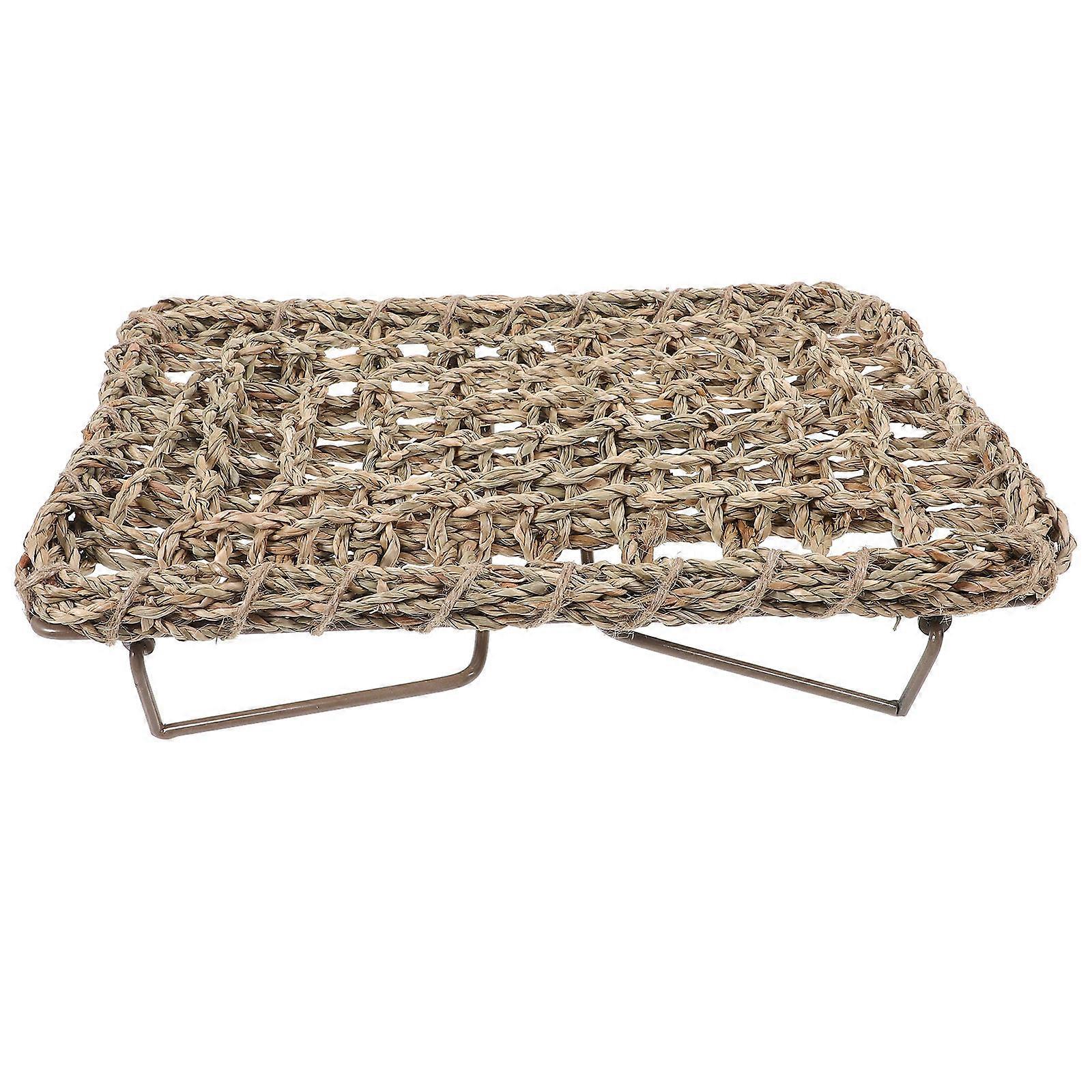 Basking Bed For Bearded Dragon Reptile Lizard Lounger Bed Iron Material 11.2×7.9×4.3in 1Pcs For Playing