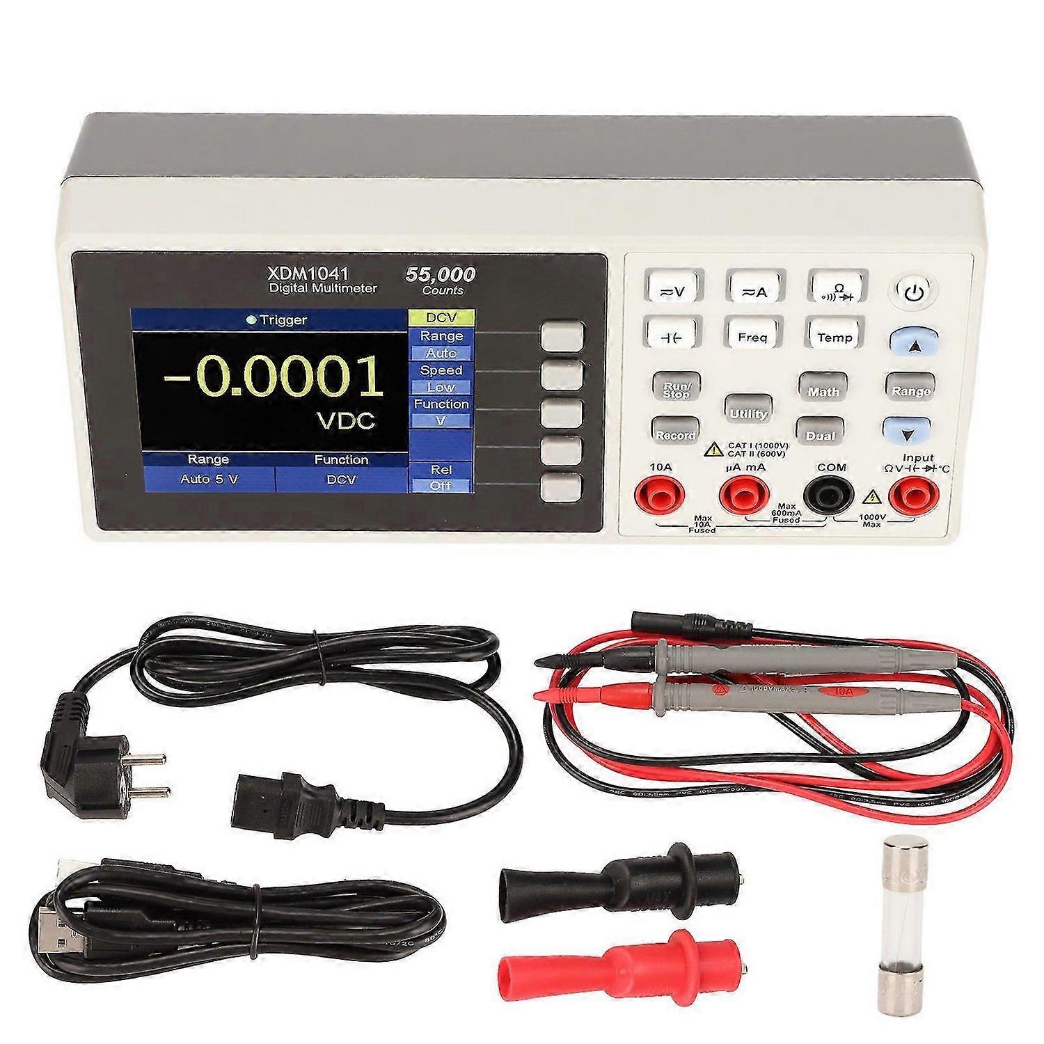 Multimeter Portable Desktop LCD 55000 Count Data Saving Digital Multimeter AC 90240V EU Plug