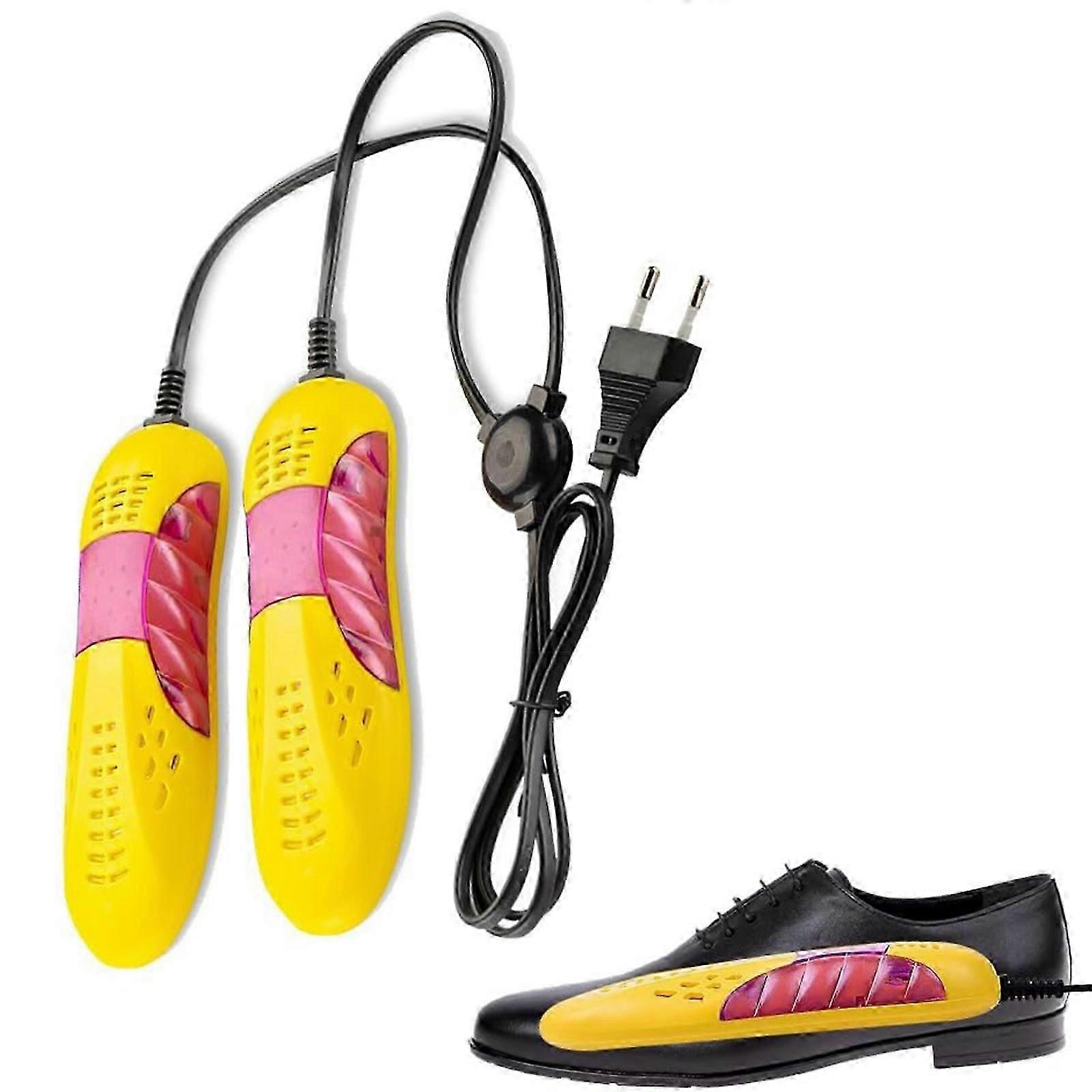 Séchoir à chaussures, séchoir à chaussures USB portable Timing intelligent, machine de séchage de chaussures de désodorisation avec lumière, JAUNE