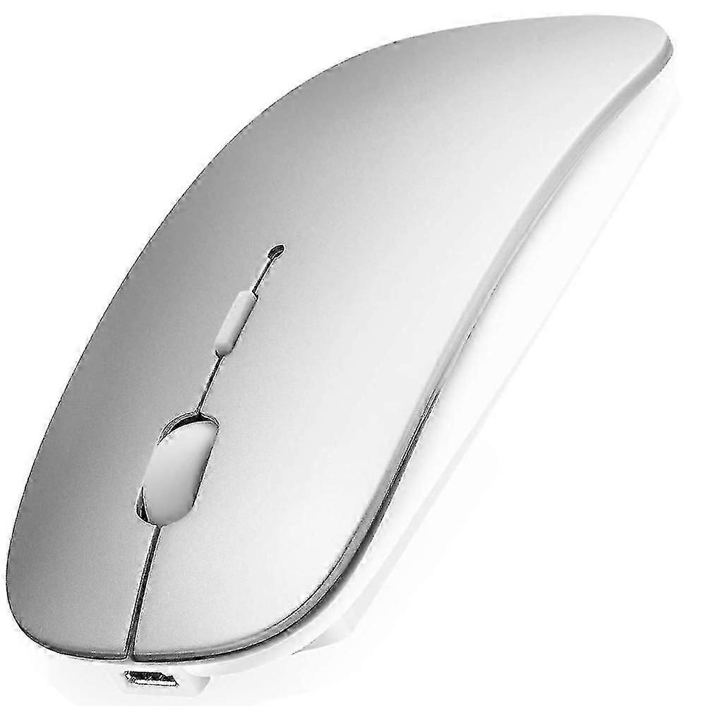 Bluetooth-mus för bärbar dator / ipad / iphone / mac (ios13.1.2 och högre) / Android Pc / dator, uppladdningsbar ljudlös mini trådlös mus för Windows / linux / ma