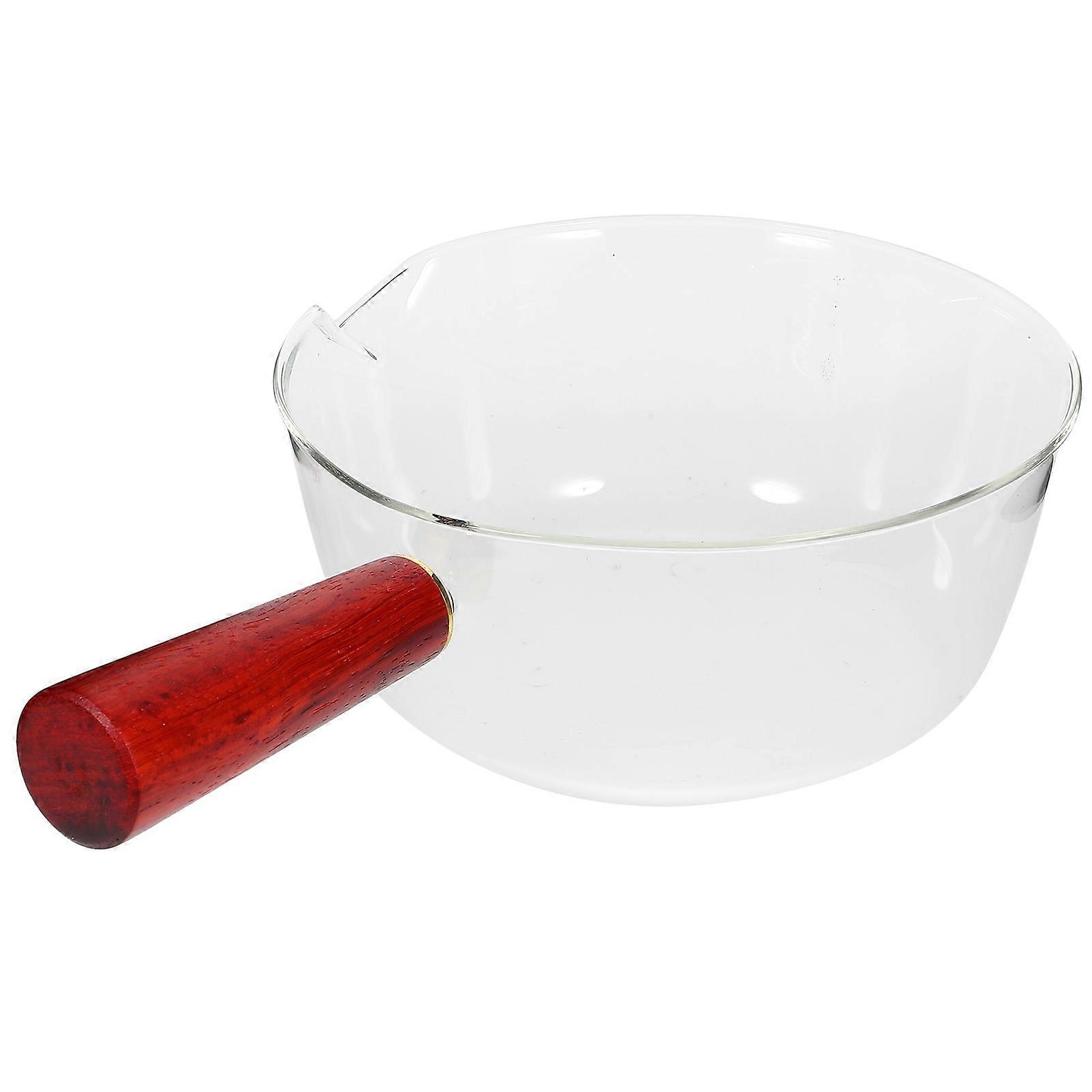 Transparent Glass Cookware for Stovetop Making Coffee Food Storage 650ML 1Set