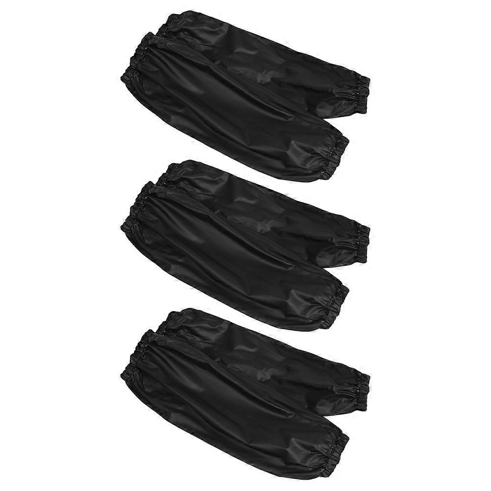PVC Arm Sleeves with Elastic Cuff 3 Pairs Protective Oversleeves for Cleaning, Housework, and Kitchen Use