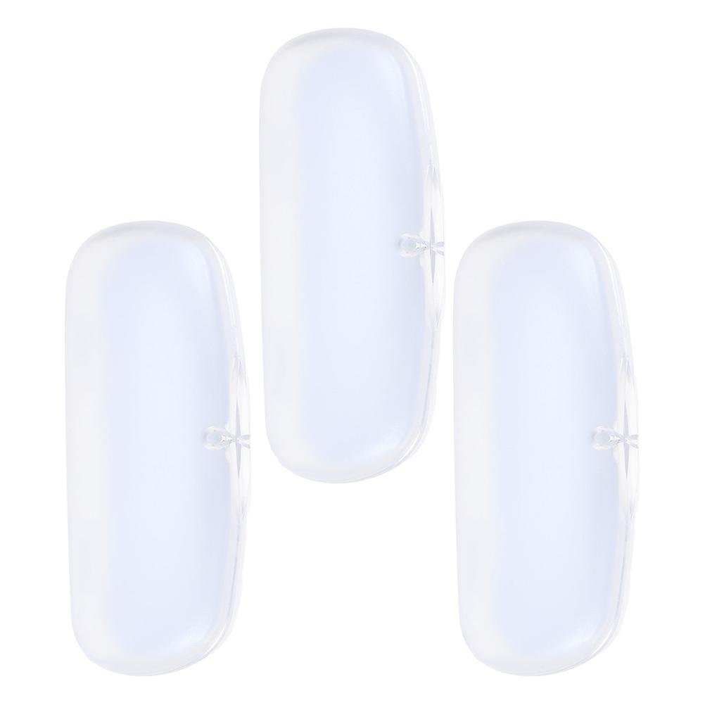 Portable Eyeglasses Case Simple Design Rectangular Transparent PVC Protect Glasses 3Set