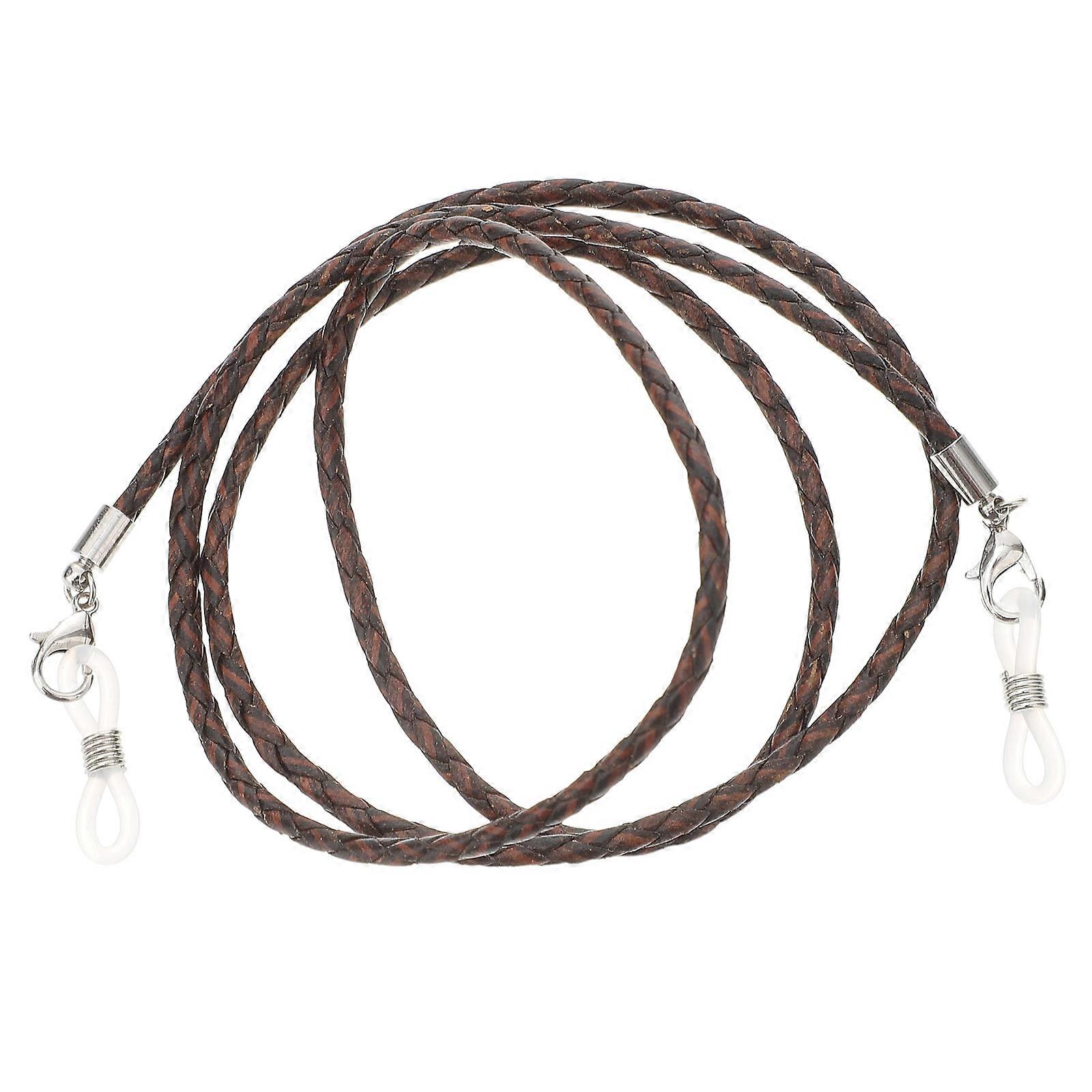 Sunglasses Rope Eyeglasses Straps Face Mask Glasses Lanyard Anti Lost Mask Leash Strap Chain 78x0.24cm Leather For Home Office School Travel 1Pack