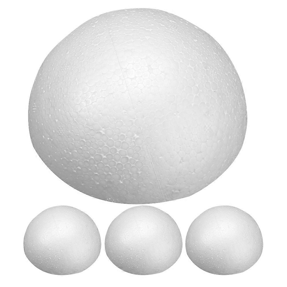 Foam Half Balls White Hemispheres 4pcs Pack for DIY Crafts Wedding Decor Floral Arrangements Lightweight Durable Blank Surface for Creative Projects