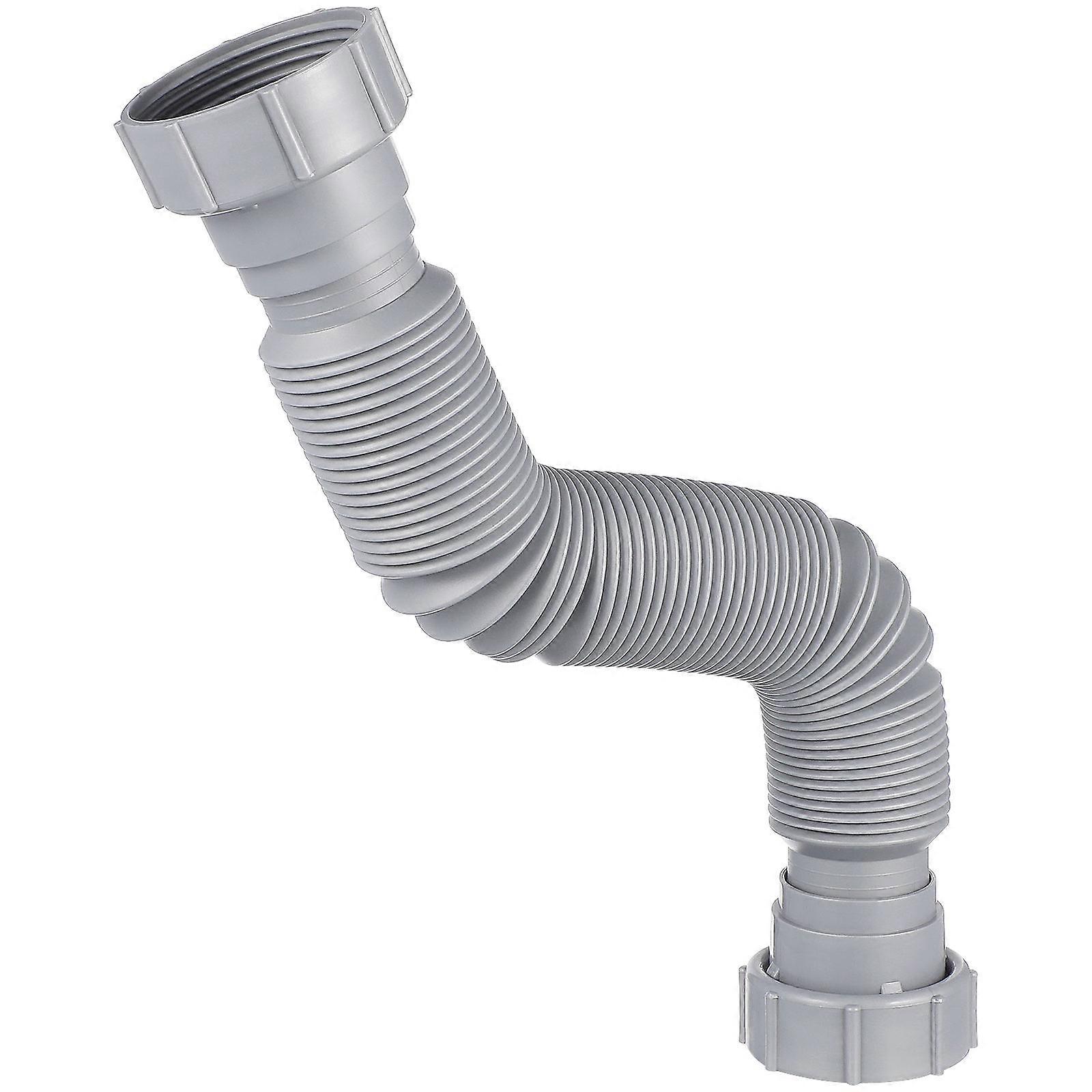 Under Sink Flexible Pipe Kitchen Sink Drain Pipe Extension Fitting For Difficult Plumbing Problems Prevent Overflow 29x5.5x5.5cm 1Pcs