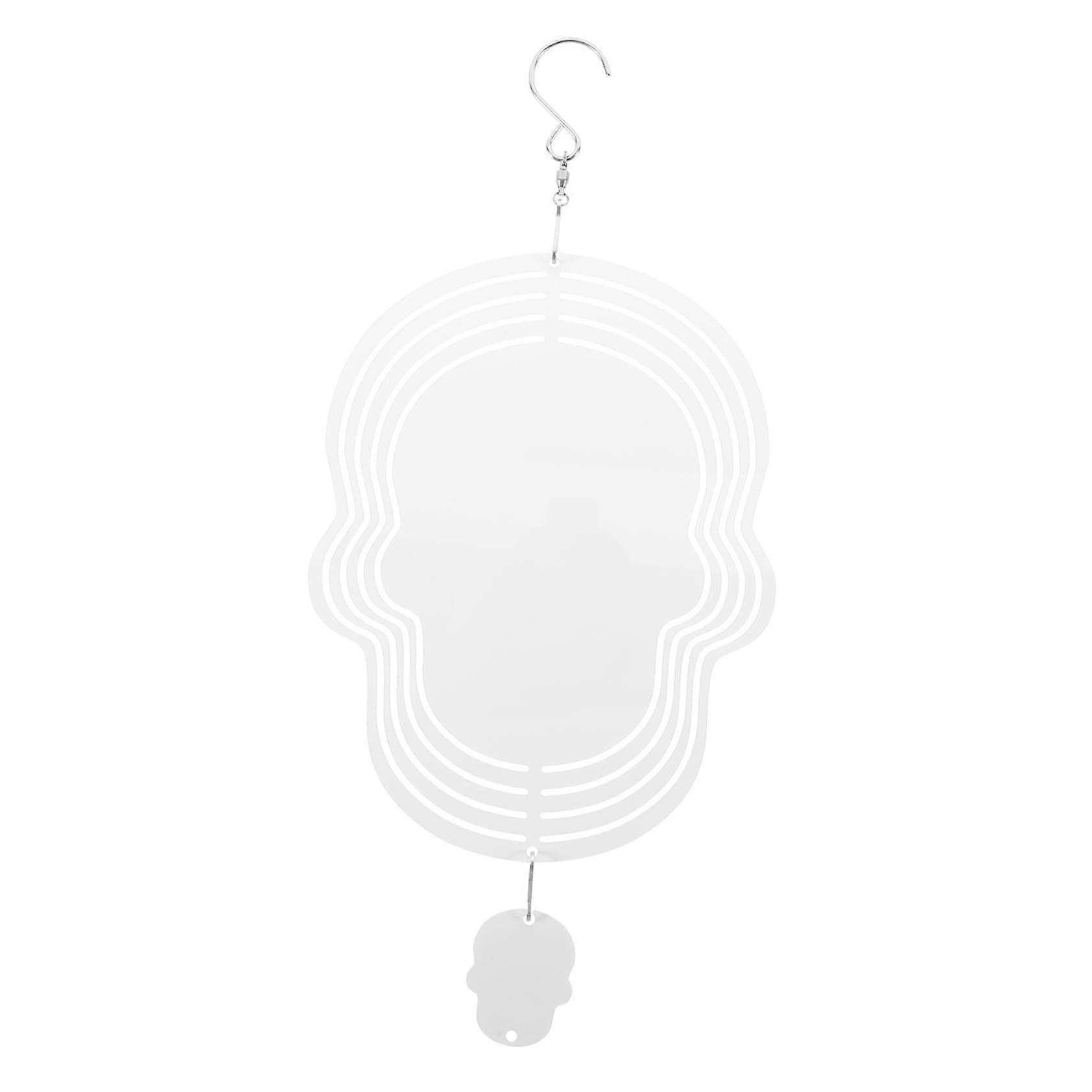 Garden Decorations Optical Ceiling Cladding Balcony Decoration Uniqone Wind Chime 3D Aluminium Ornament DIY Hanging White