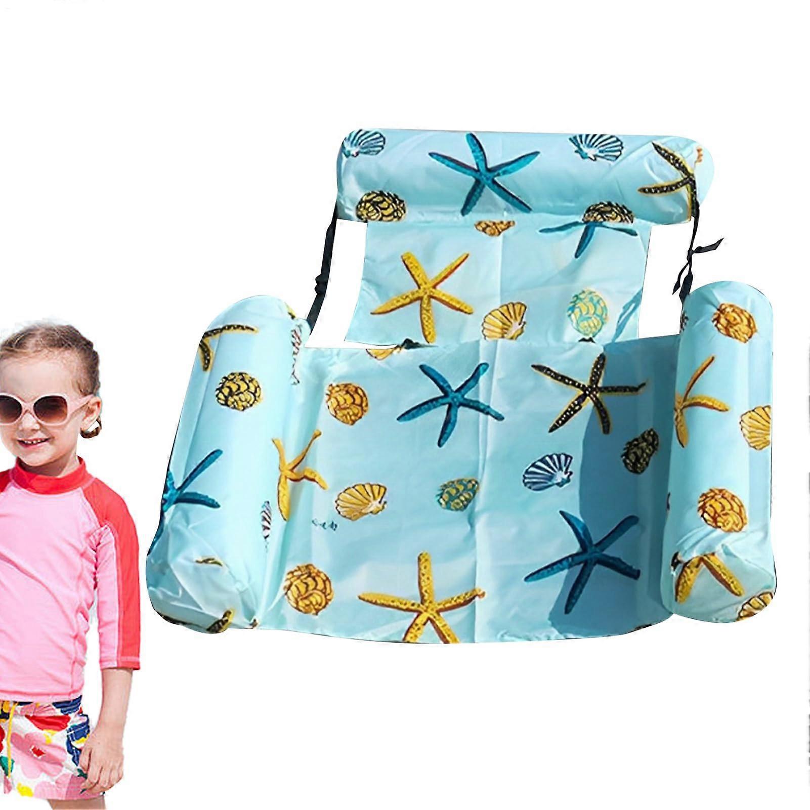 Travel Pool Float - Portable Inflatable Pool Seat for Fishing, Boating, and Garden Use - Foldable Starfish Air Mattress