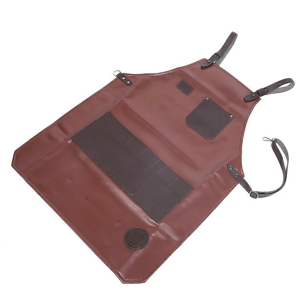 Barber Apron Waterproof Bartender Kitchen Cooking Adjustable Apron with Pockets