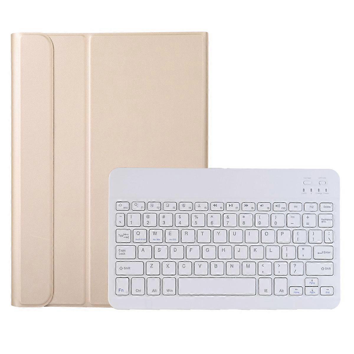 Ultra-Thin Bluetooth Keyboard for Samsung Galaxy Tab A8 10.5 (2021) (SM-X205/ X200) + Leather Case with Magnetic Clasp