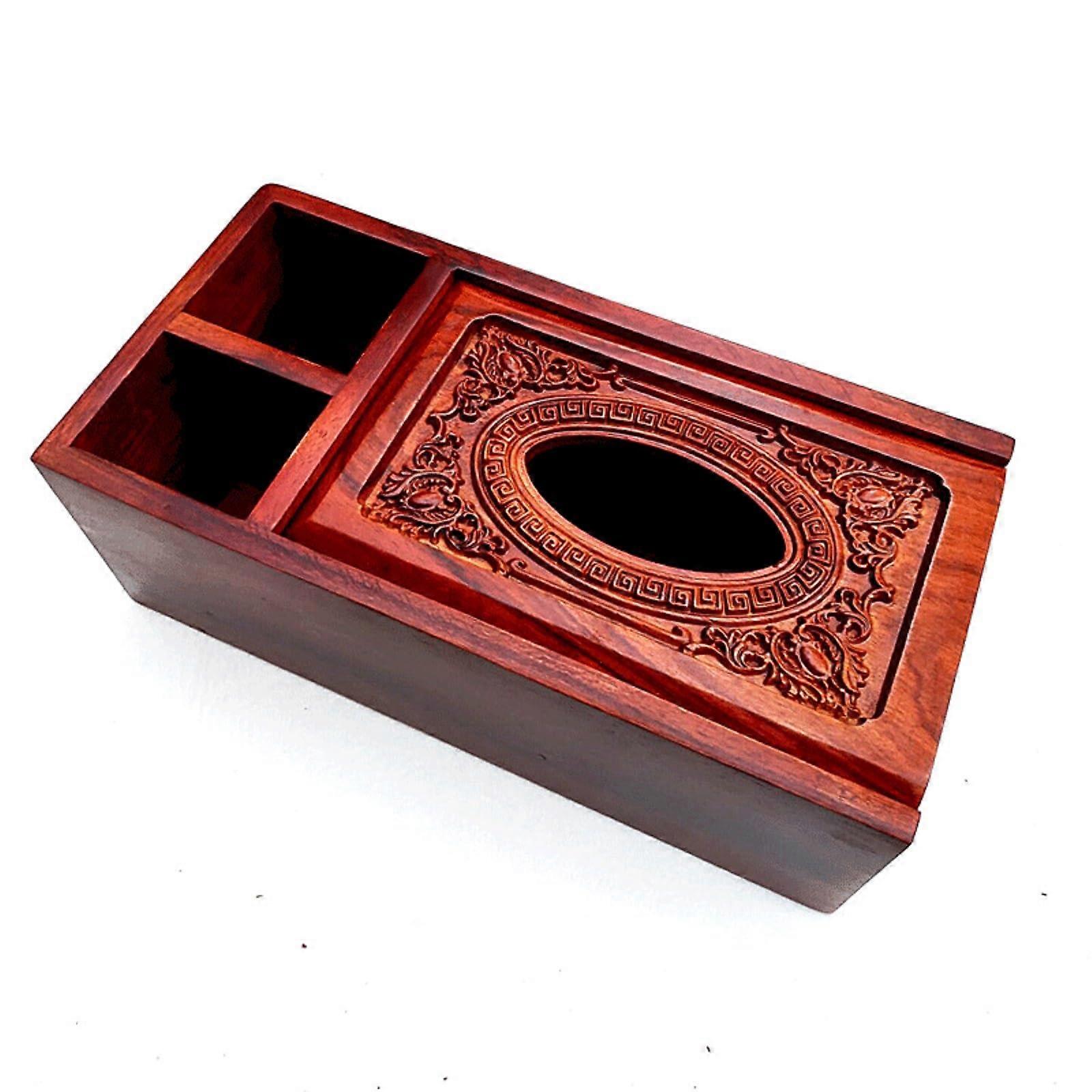 Wooden tissue box holder for home office car