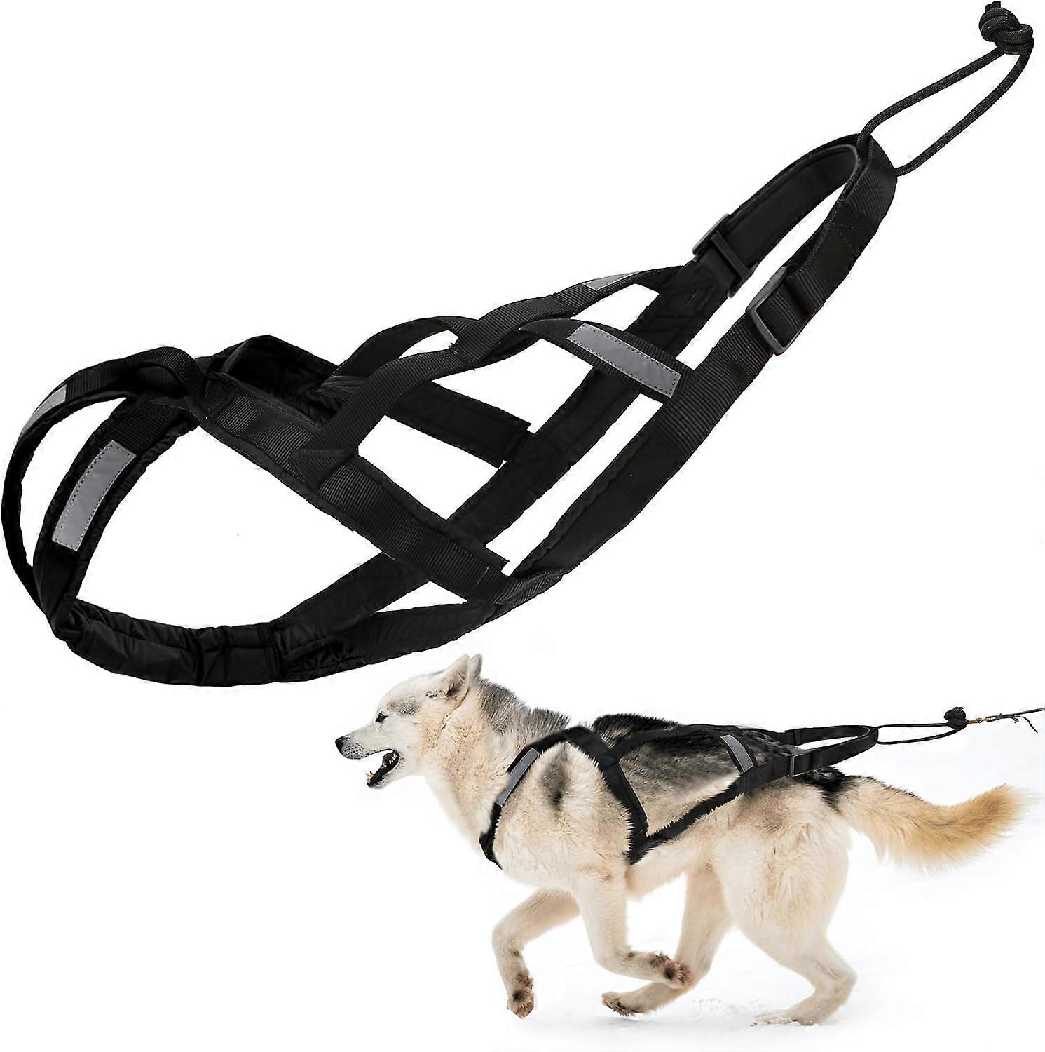 Dog Harness For Pulling X-Back Mushing Husky Harness Size M For Weight Pulling Sledding Bikejoring Canicross