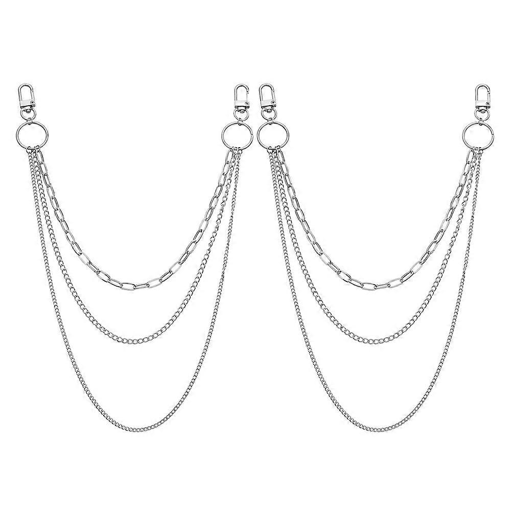 Fashion Waist Chain in Silver Alloy for Decor with Durable Clasp and Stylish Design 2Pcs