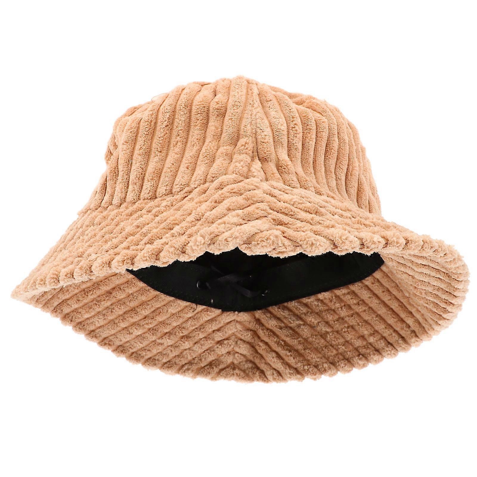 Warm Cuffed Cap Bucket Hat Beach Trips Khaki Lightweight Comfortable 1Set
