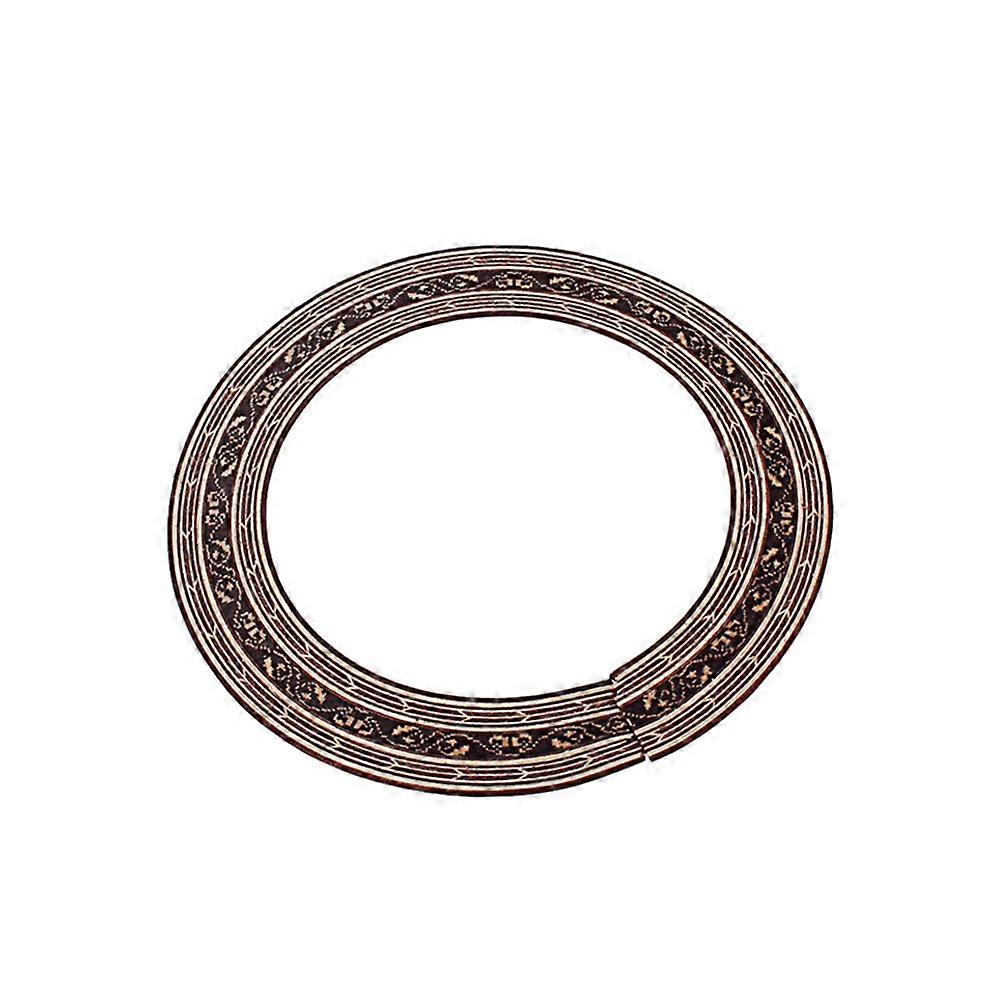 Rosewood Guitar Rosette with Curved Strips for Sound Hole Inlay Brown for Guitar Use 88mm