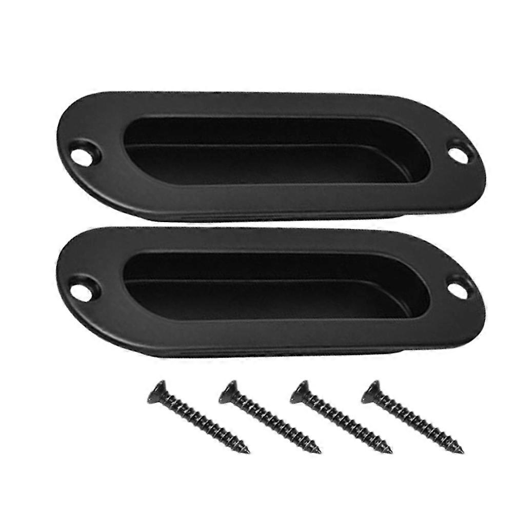 Durable Stainless Steel Black Door Handle for Daily Use on Sliding Doors and Cabinets 2 Sets