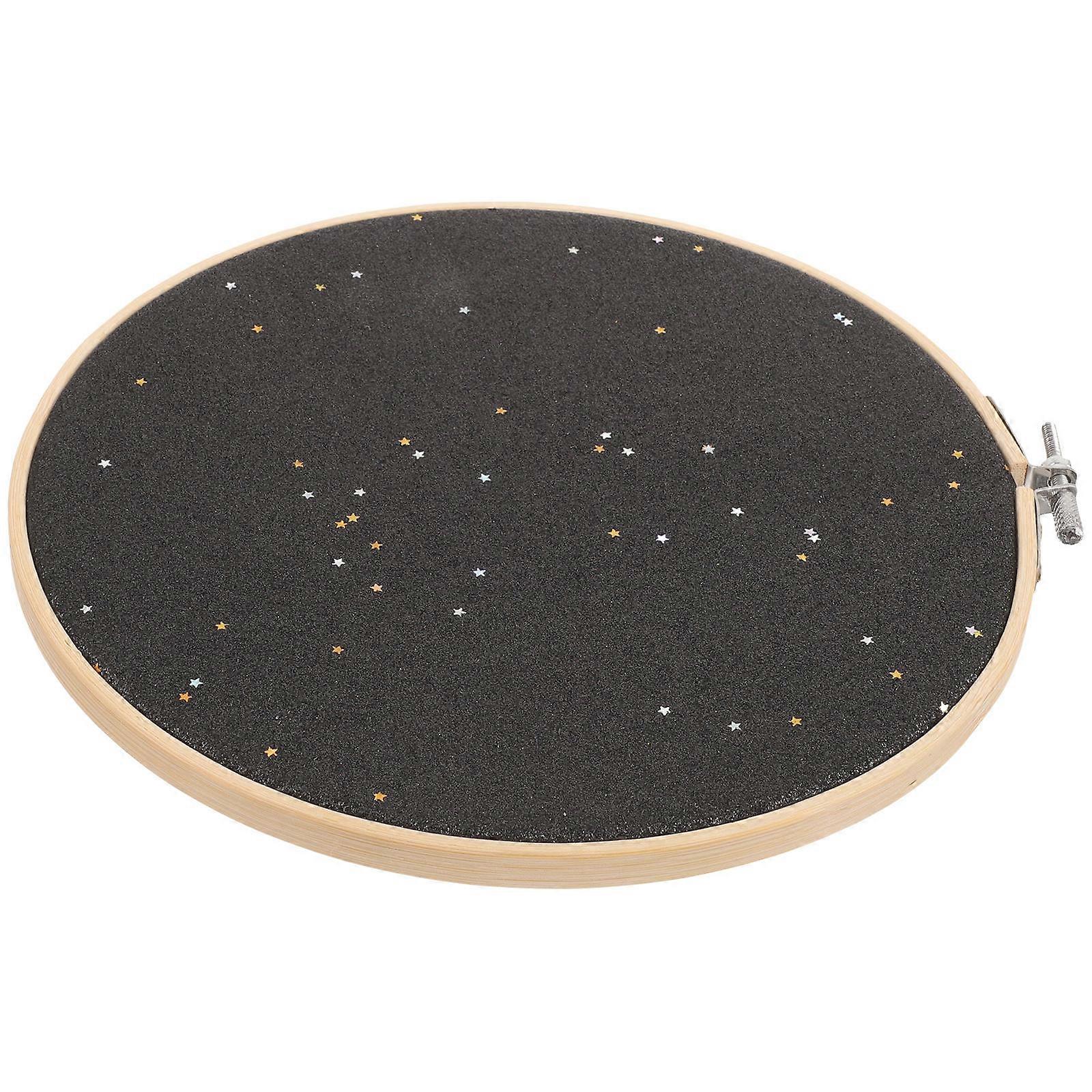 Black Round Brooch Display Banner with Glitter Hanging Board for Pin Badge Collection – Canvas and Simulated Wall Hanging Organizer for Brooches and