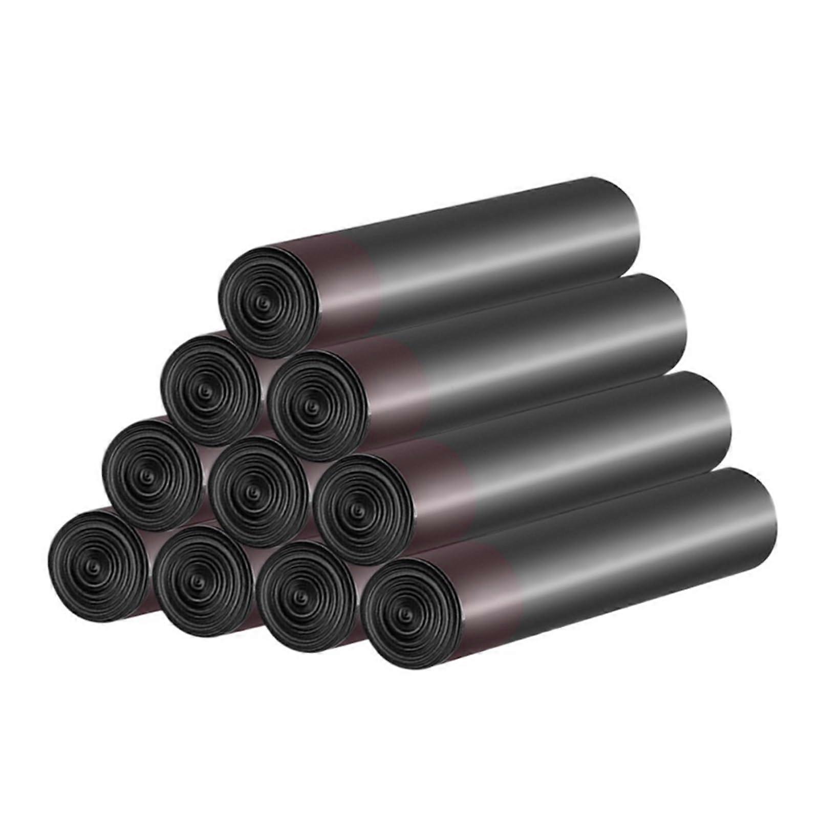 Thickened Garbage Bags, 5 Roll Pack, Heavy-Duty Plastic Trash Bags for Home Use, Closed End, Black