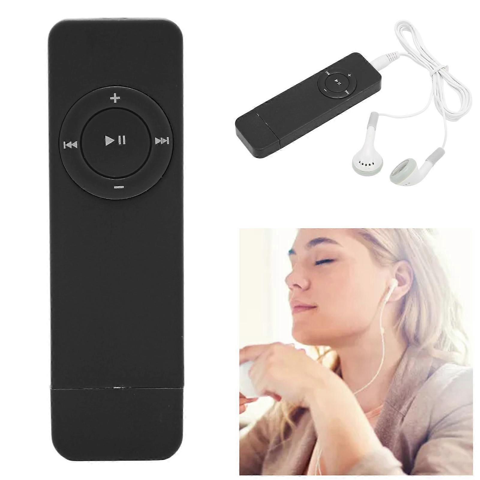 MP3 Player Lossless Sound Support Up to 64GB Mini Music Player for Students Running Travel Black