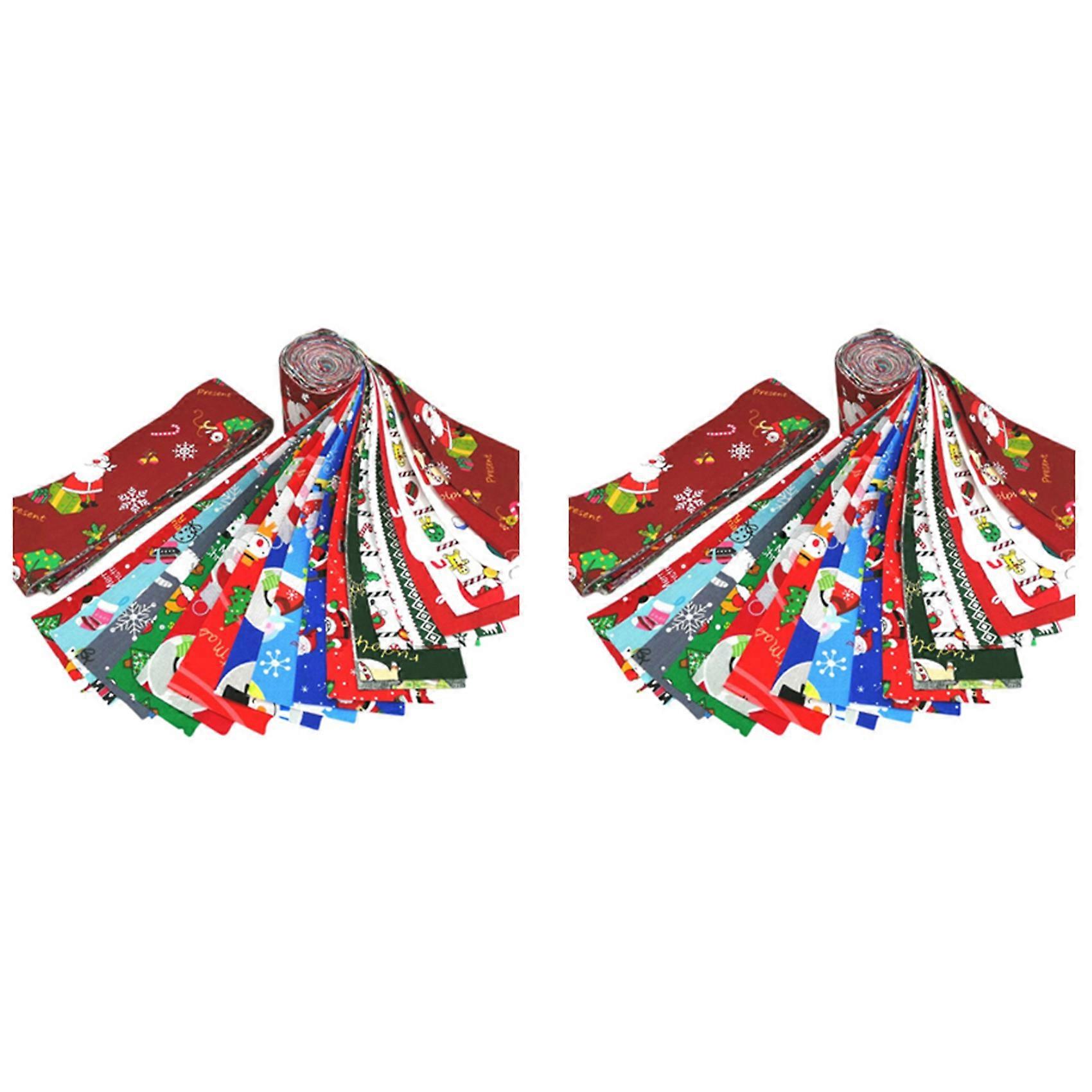 40 Patterns Fabric, Pre-Cut Fabric Strips for Quilting,Fabric Jelly Rolls with Different Patterns