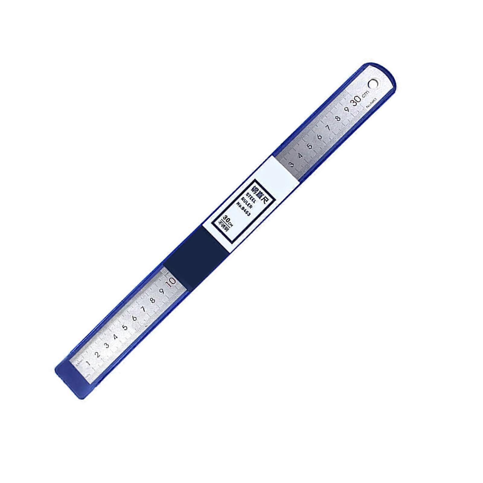 Metal Ruler 15/20/30 cm with Clear Scale, Stainless Steel Measuring Tool for Drawing, Engineering, and Teaching
