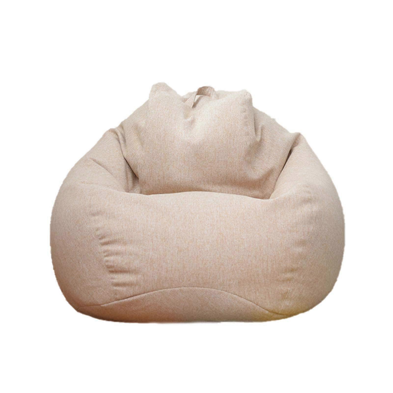 Giant Bean Bag Cover Washable Sofa Covers Elegant Storage Bag Khaki Large Bean Bag Sofa Cover