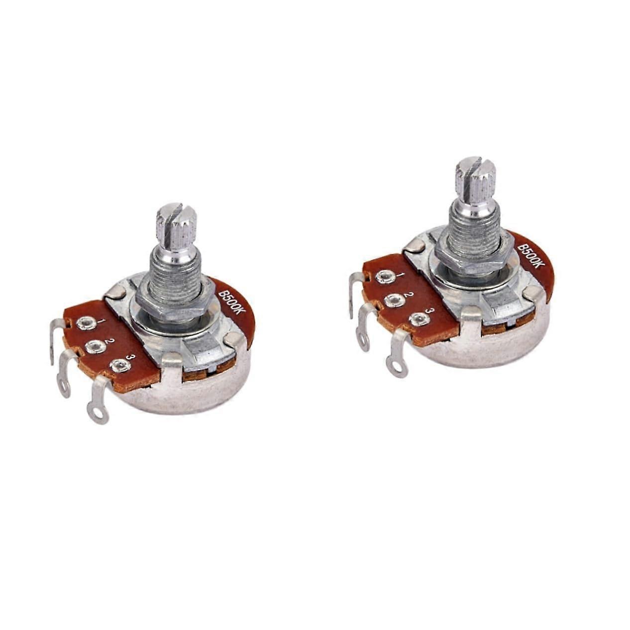Guitar Volume Potentiometer Rotary Potentiometer Audio Taper Brown Pack Of 2