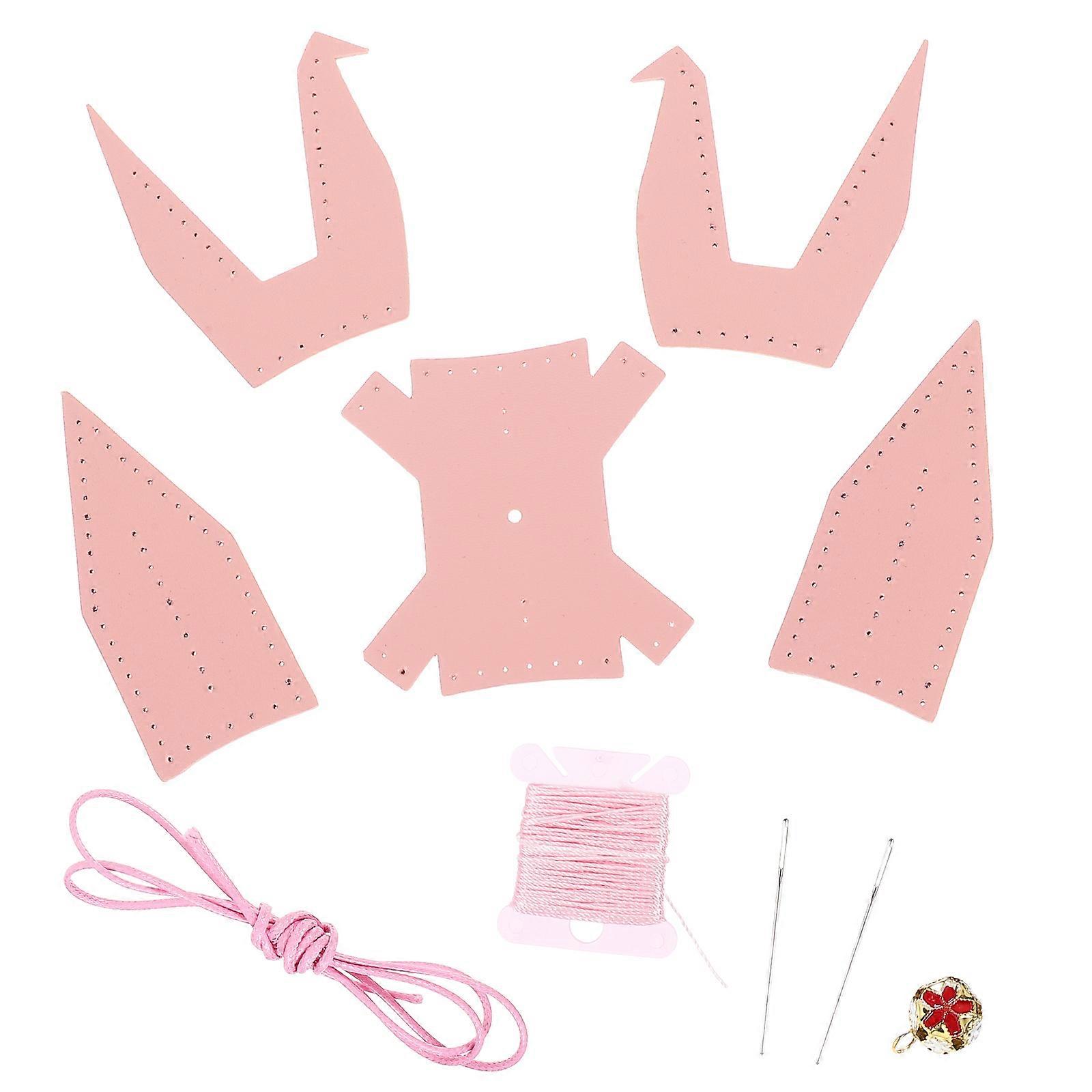 DIY Material Set Featuring Crane Shape Pendant For Home Decor With Pre-Punched Leather Sheets 1 Set Ideal For Special Days