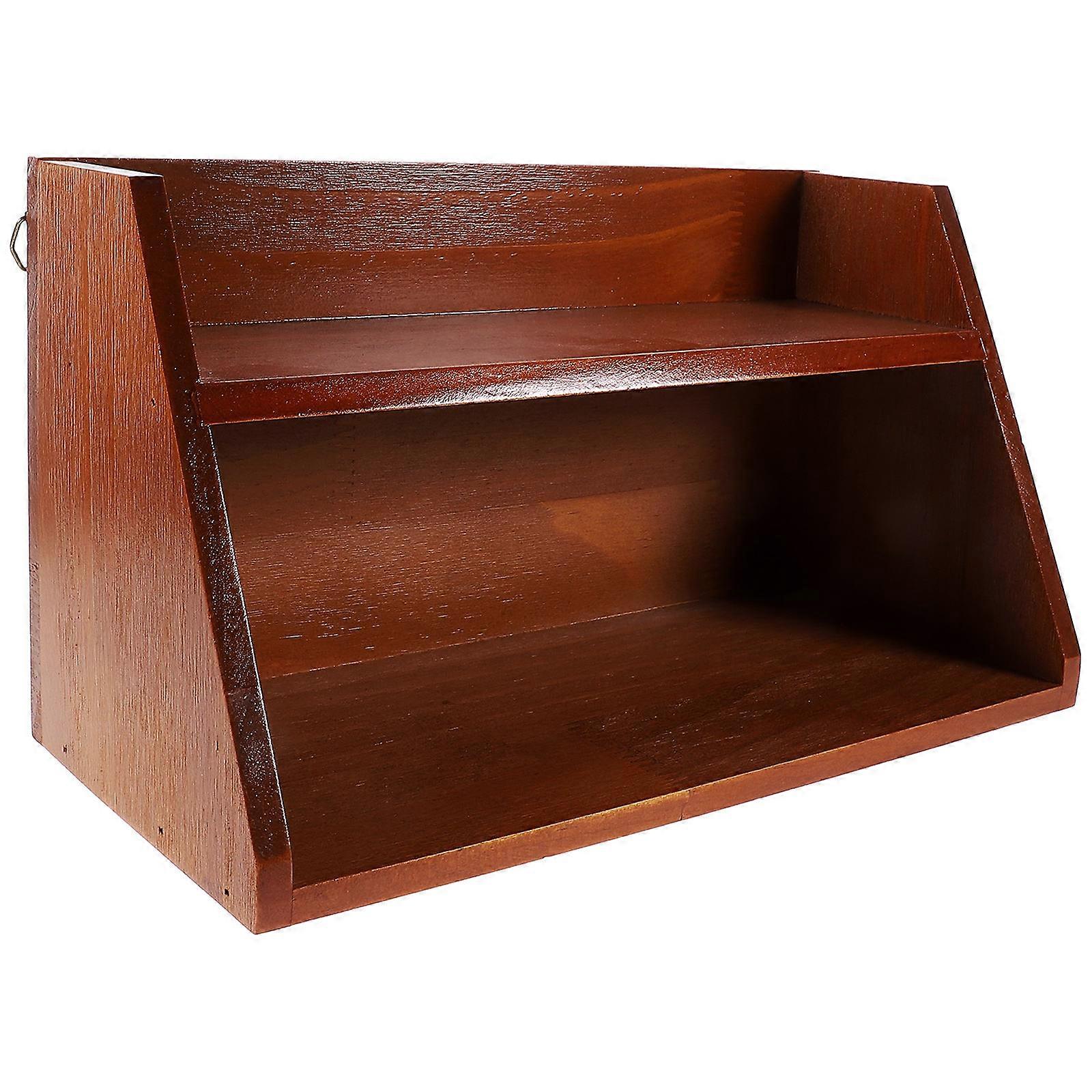 Brown Synthetic Spice Rack for Cabinet with Wood Material and Practical Design for Kitchen Storage Use 6.5 Inches