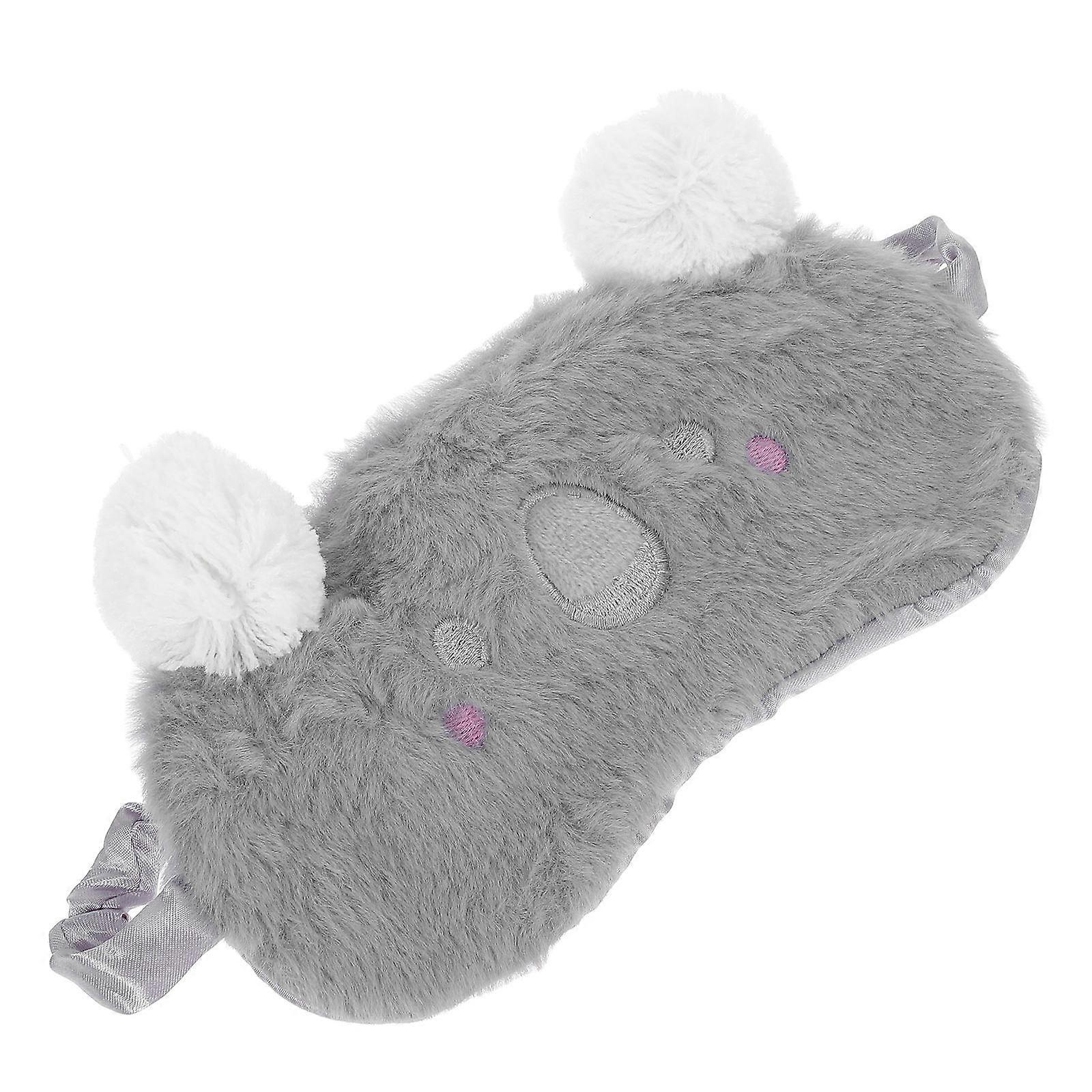 Fluffy Cartoon Animal Eye Mask for Adults – Soft, Breathable Sleep Cover with Optimal Light Blocking for Naps and Travel