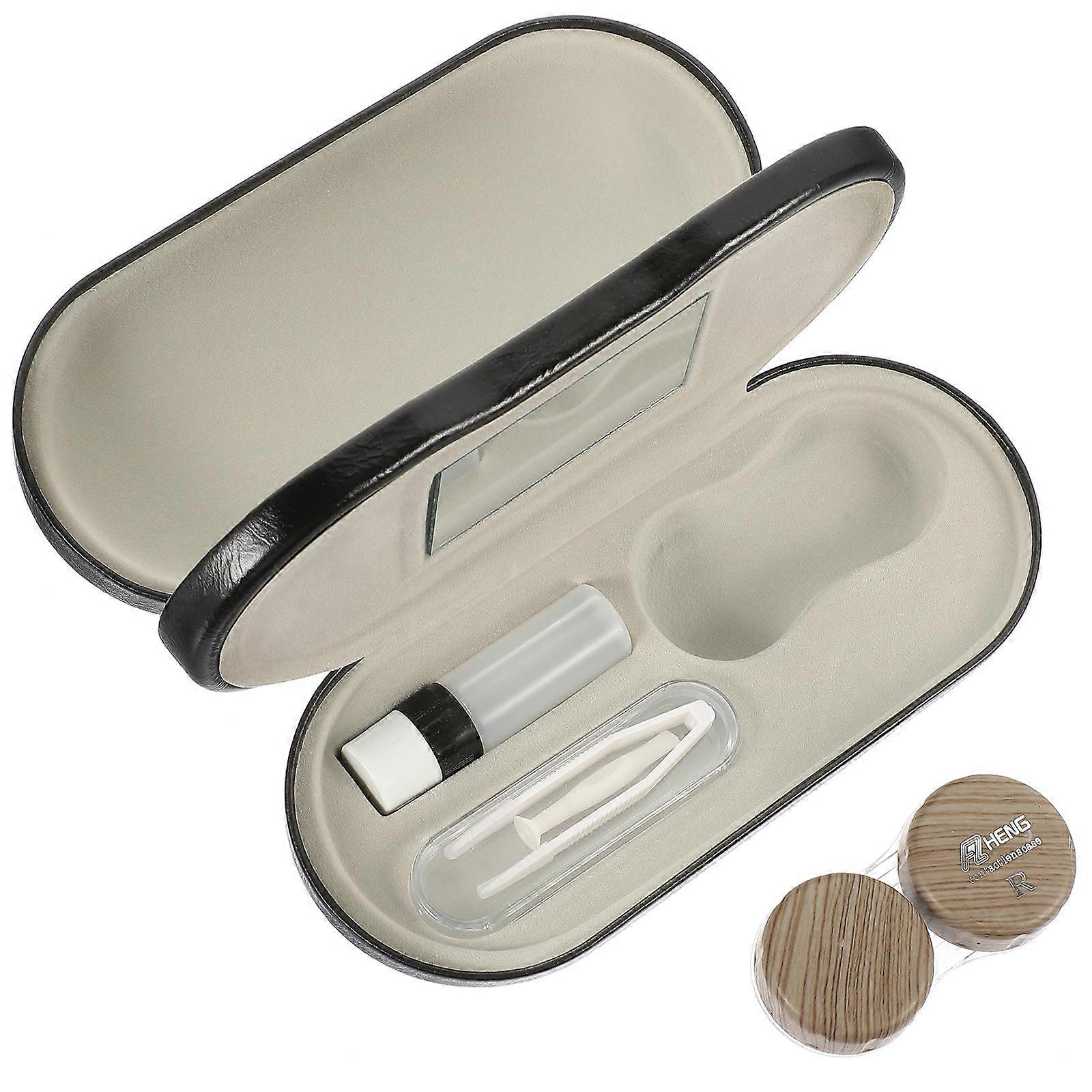 Dual-Purpose Glasses Case Leather Eyewear Organizer Daily Use 1Set